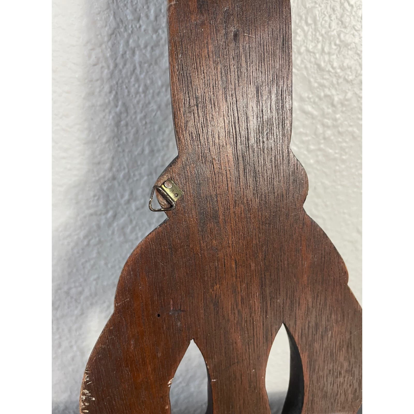 Vintage Carved Wood Skeleton Key Wall Decor Folk Art Boho Hanging Plaque 20 Inch - Thumbnail 10