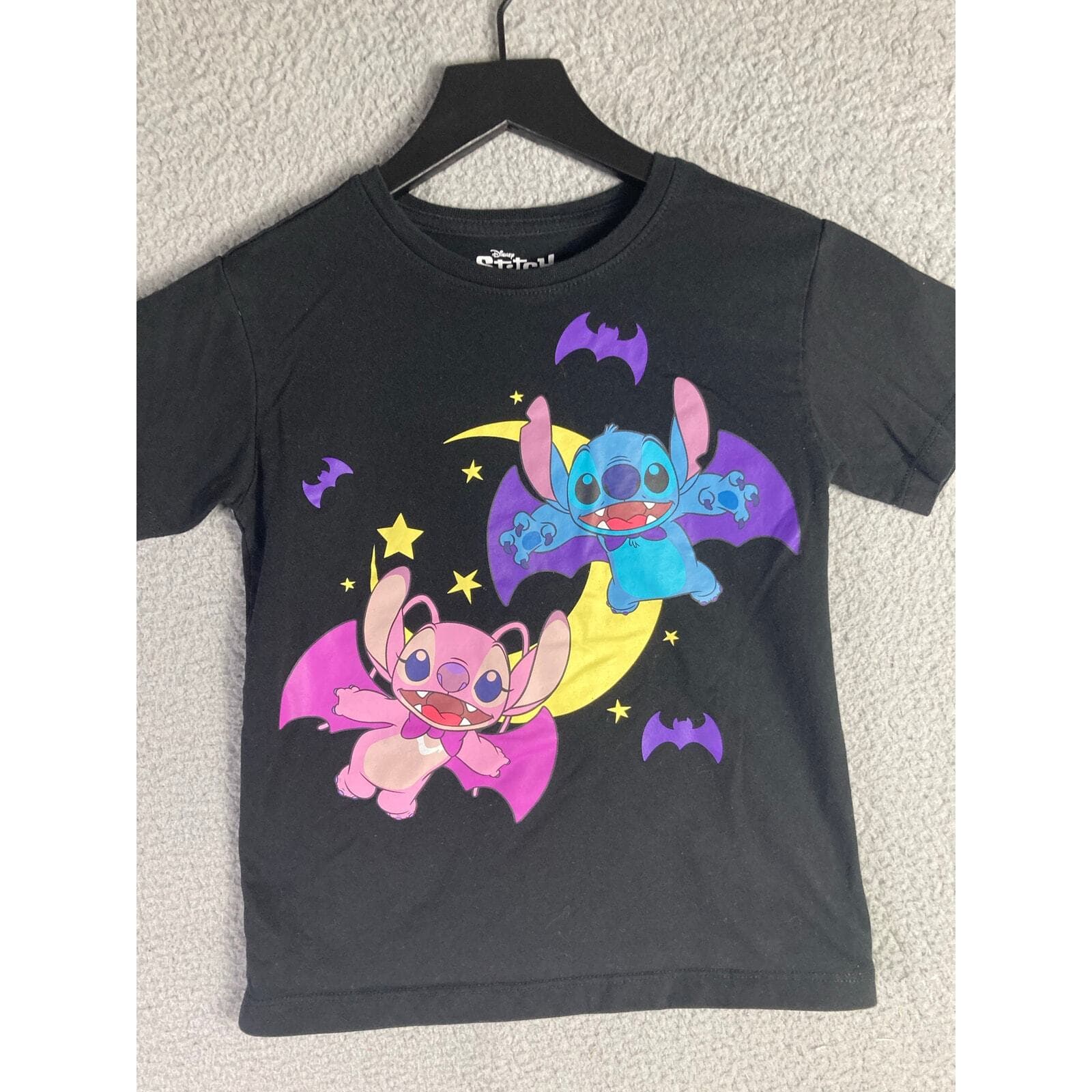 Disney Lilo & Stitch Halloween Kids T-Shirt Black Size Small - Thumbnail 5