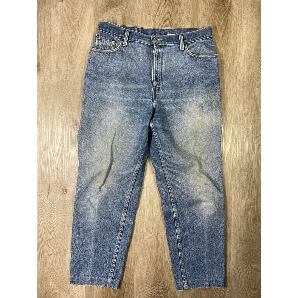 Levi's 550 Relaxed Fit Jeans Mens 33x28 Blue Denim USA Tapered Vintage 90s Style - Thumbnail 4