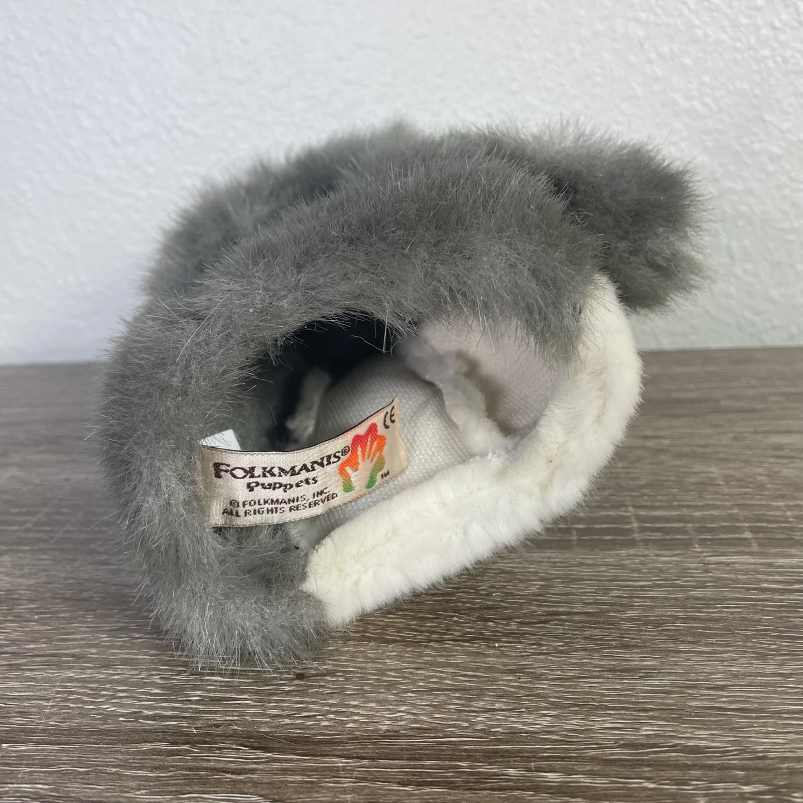 Folkmanis Wolf Pup Hand Puppet Gray Plush Animal Toy Kids Educational - Thumbnail 7