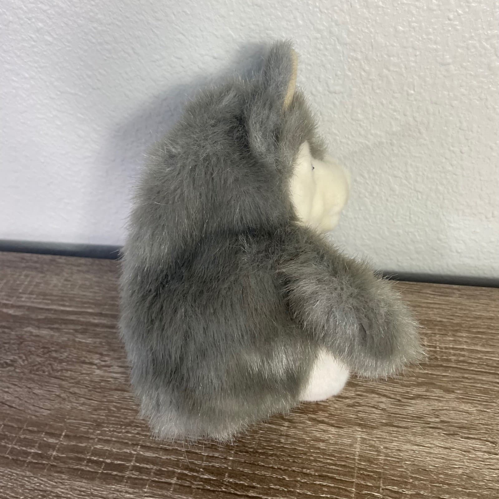 Folkmanis Wolf Pup Hand Puppet Gray Plush Animal Toy Kids Educational - Thumbnail 6
