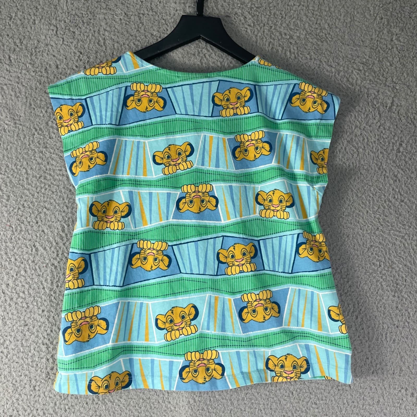 Disney Lion King Simba Shirt Womens XS Blue Green Cape Sleeve Animal Kingdom Top - Thumbnail 11