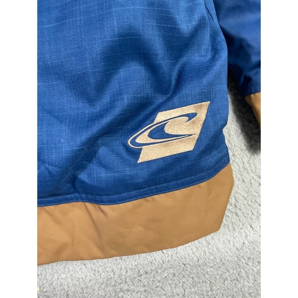 O'Neill Freedom Series Snowboard Jacket Men's XL Blue Tan Hooded Waterproof - Thumbnail 9