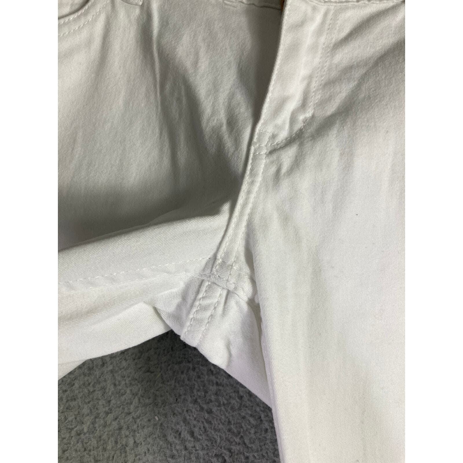 Levi's Womens Boyfriend Jeans 28 White Distressed Denim Mid Rise Tapered Pants - Thumbnail 4