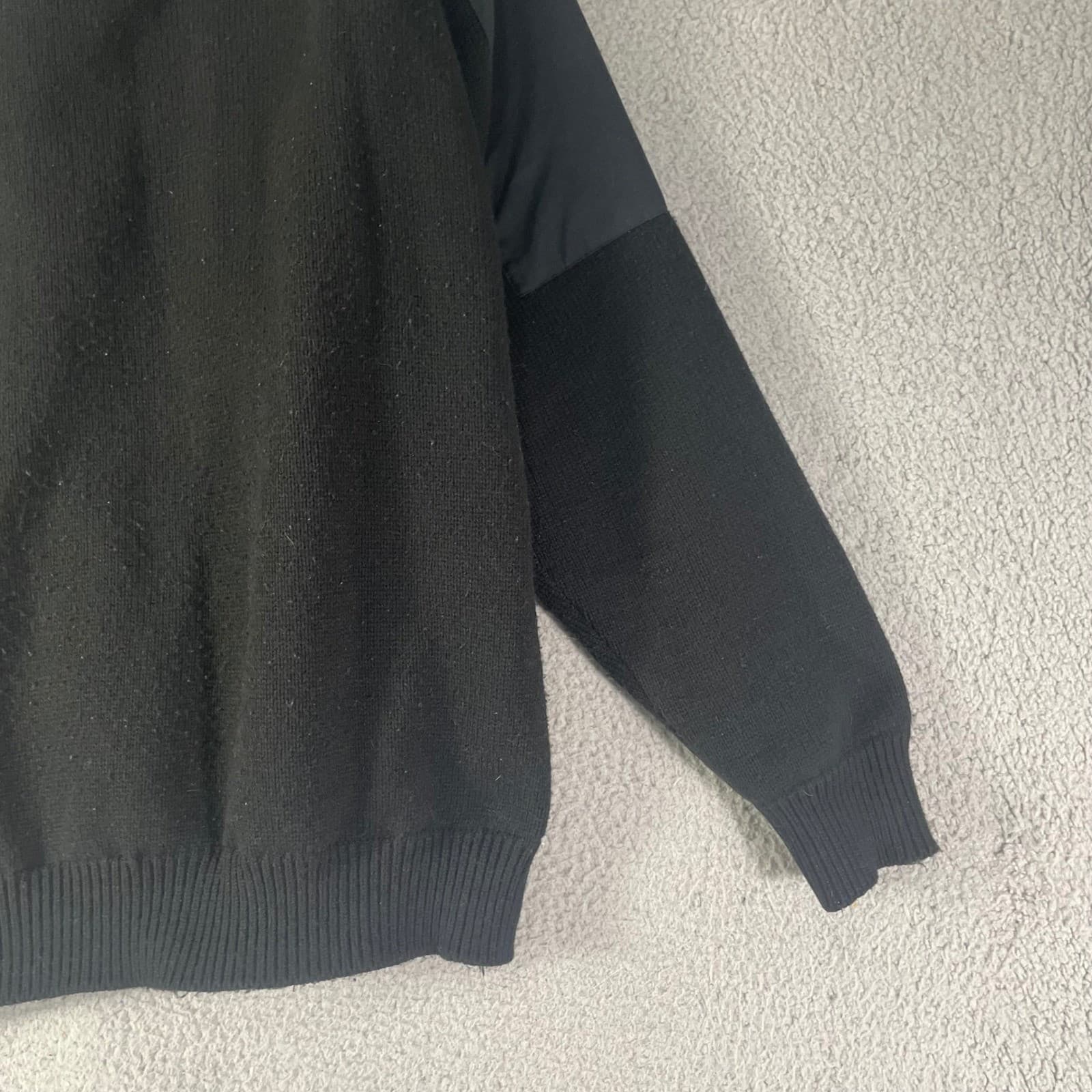Vintage RainSwetter Mens XL Black Gore Windstopper Water Repellent Pullover USA - Thumbnail 9