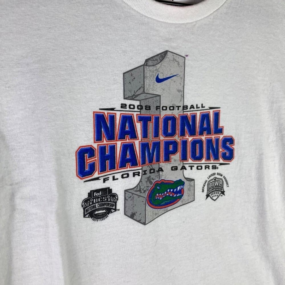 Nike Florida Gators 2008 National Champions Shirt Youth M BCS Football - Thumbnail 2