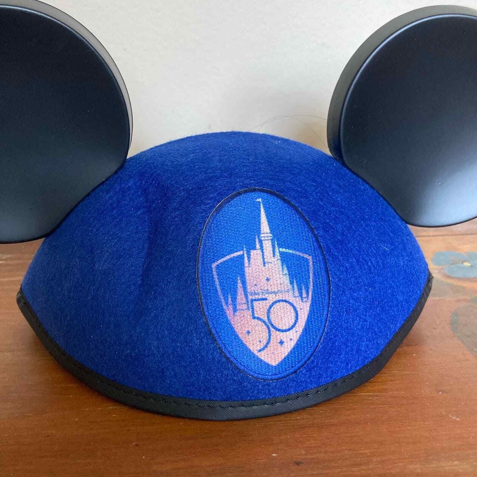 Disney 50th Cast Member Ears Blue Logo Mickey Headband Adult Employee - Thumbnail 2