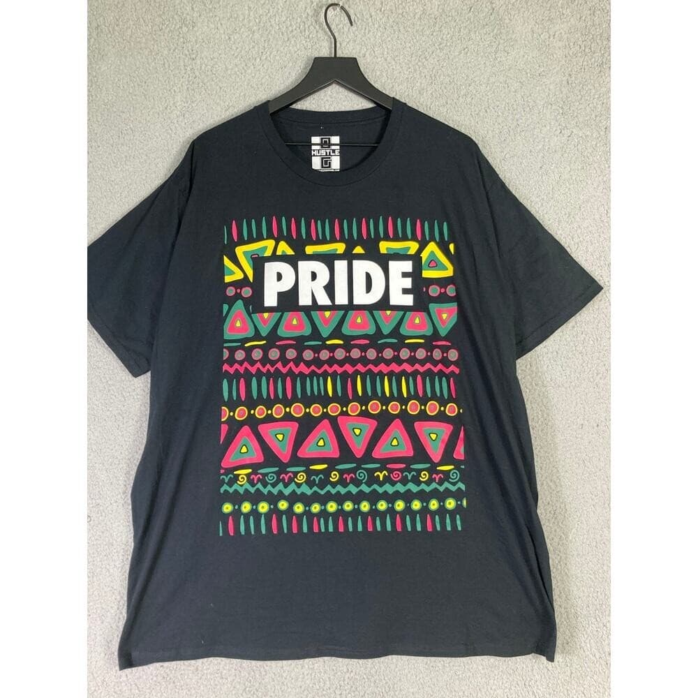 Pride Graphic T Shirt 5XL Black Rainbow Festival LGBT Plus Size Streetwear Tee - Thumbnail 5
