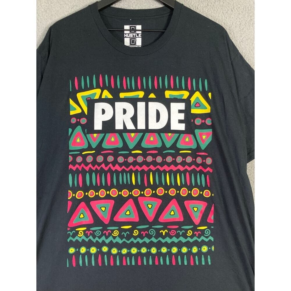 Pride Graphic T Shirt 5XL Black Rainbow Festival LGBT Plus Size Streetwear Tee - Thumbnail 4