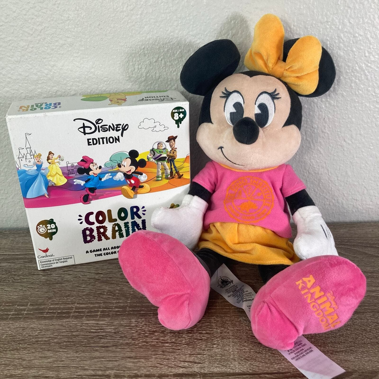 Disney Parks Animal Kingdom Minnie Mouse Plush Pillow & Color Brain Board Game - Thumbnail 2