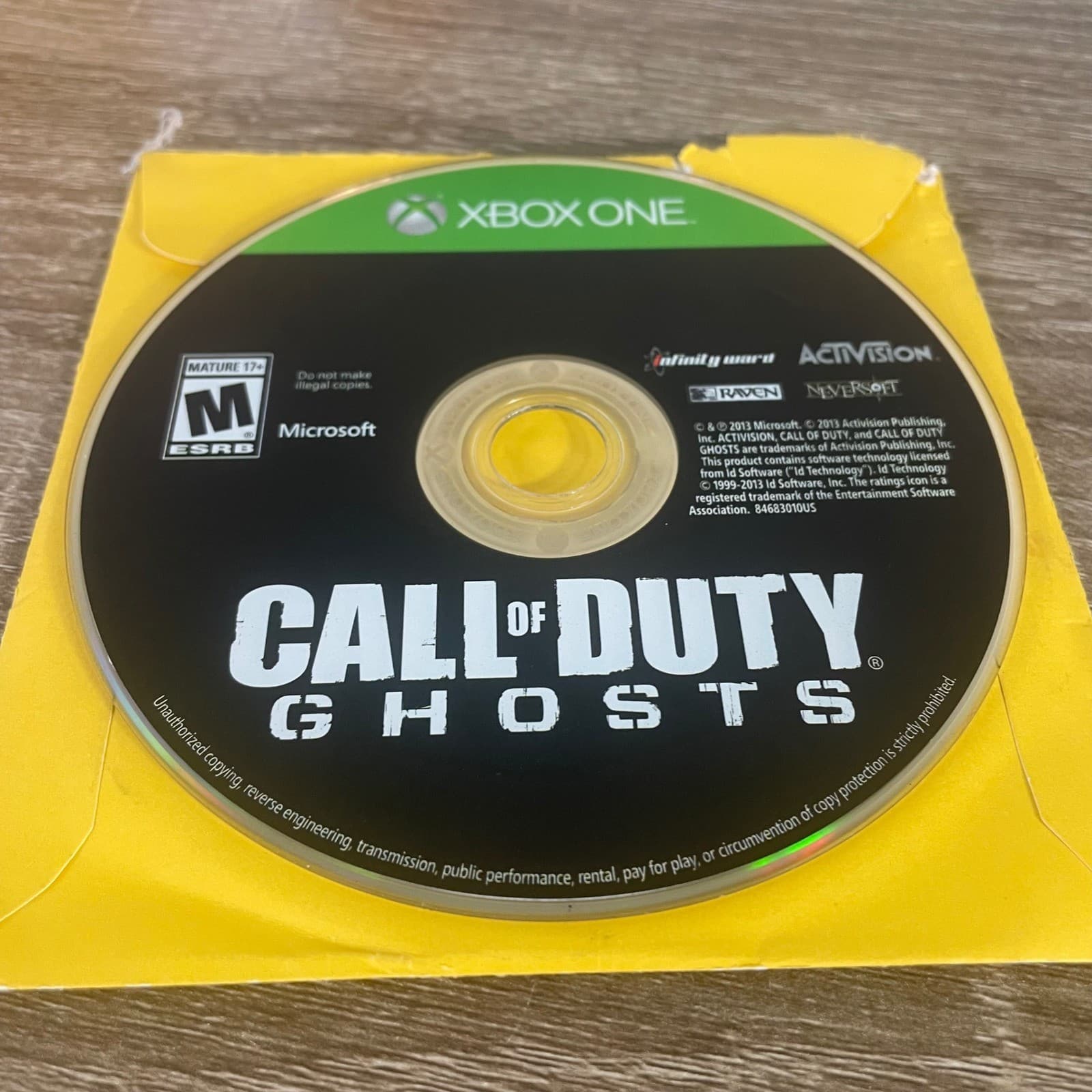 Call of Duty Ghosts Microsoft Xbox One 2013 Activision FPS Video Game Disc Only - Thumbnail 4