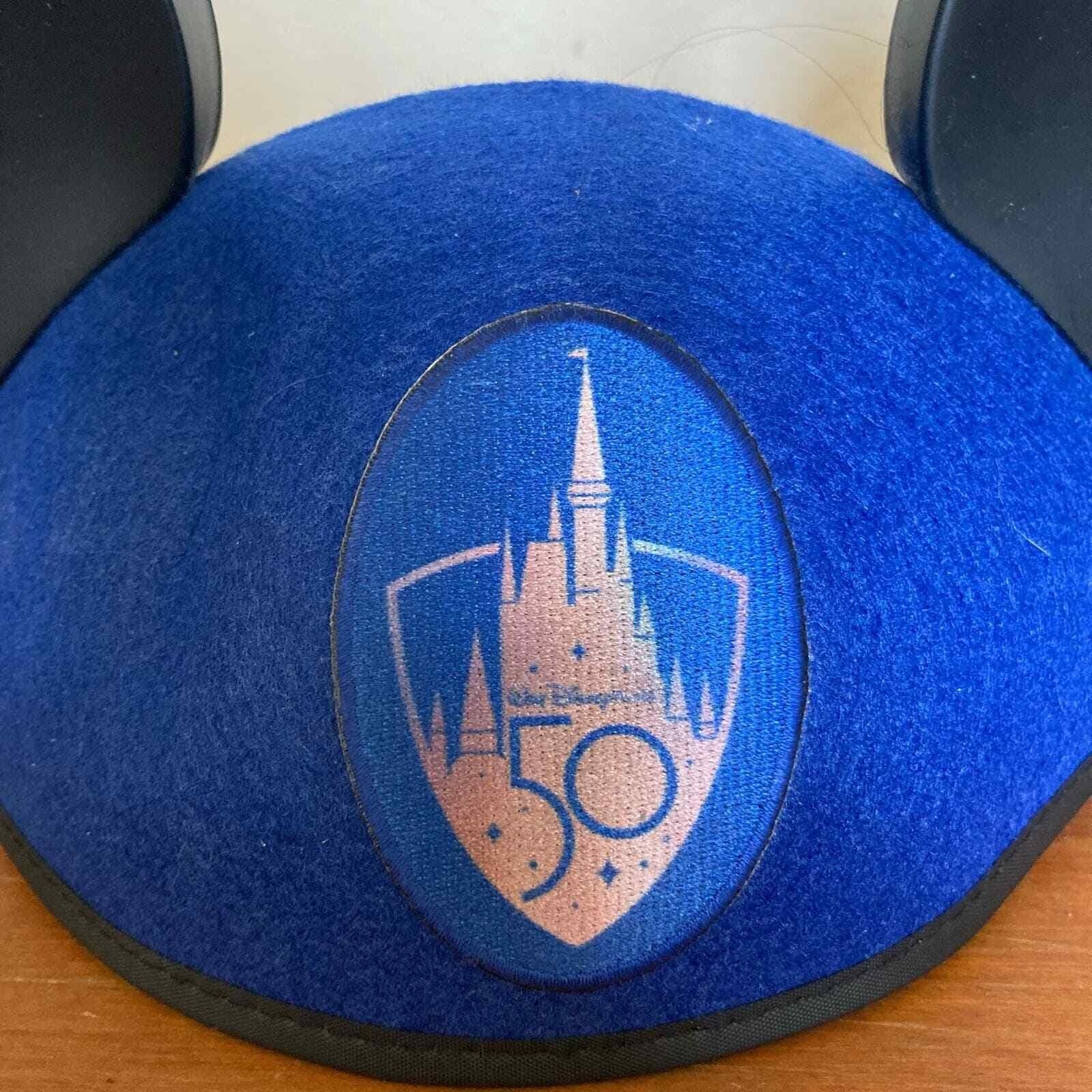 Disney 50th Cast Member Ears Blue Logo Mickey Headband Adult Employee - Thumbnail 5