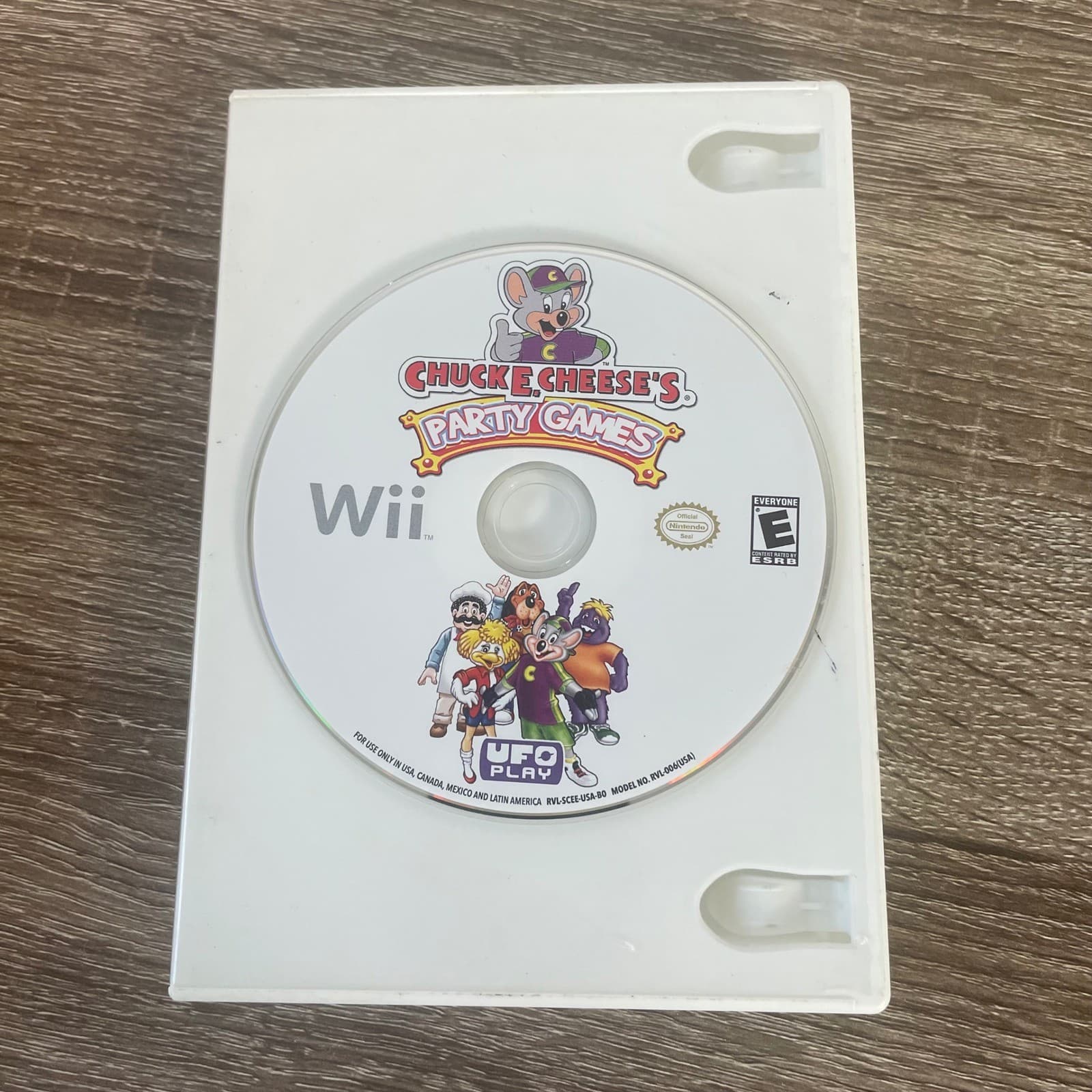 Chuck E Cheese's Party Games Wii 2010 Disc Only Tested Nintendo Family Kids Game - Thumbnail 3