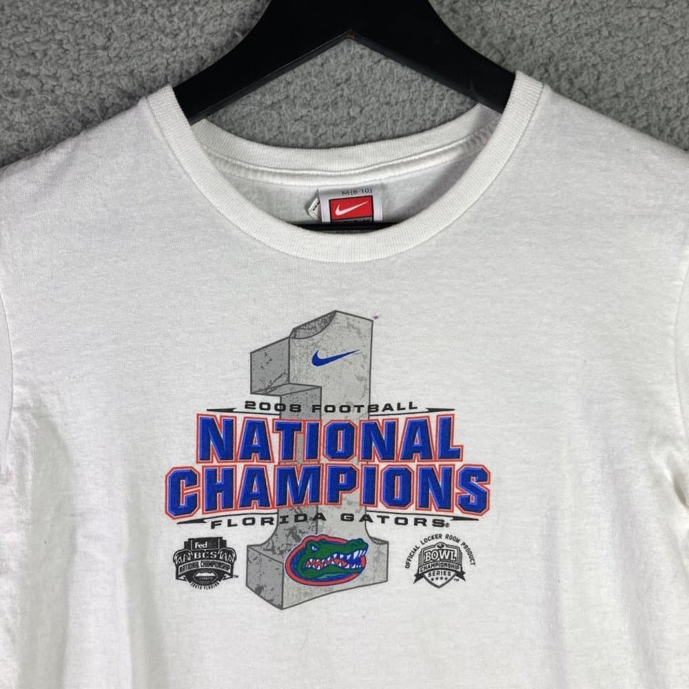 Nike Florida Gators 2008 National Champions Shirt Youth M BCS Football - Thumbnail 4