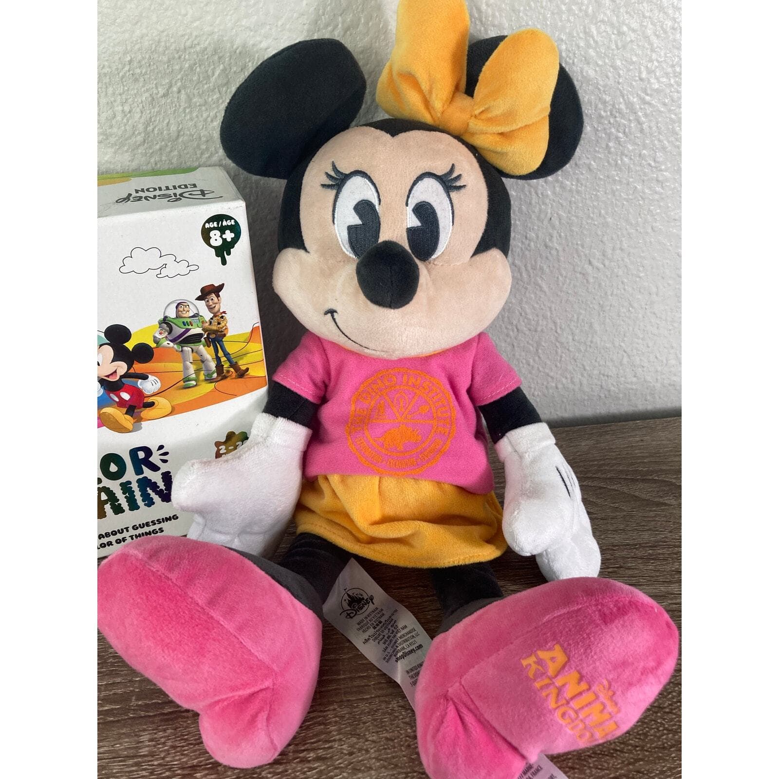 Disney Parks Animal Kingdom Minnie Mouse Plush Pillow & Color Brain Board Game - Thumbnail 3