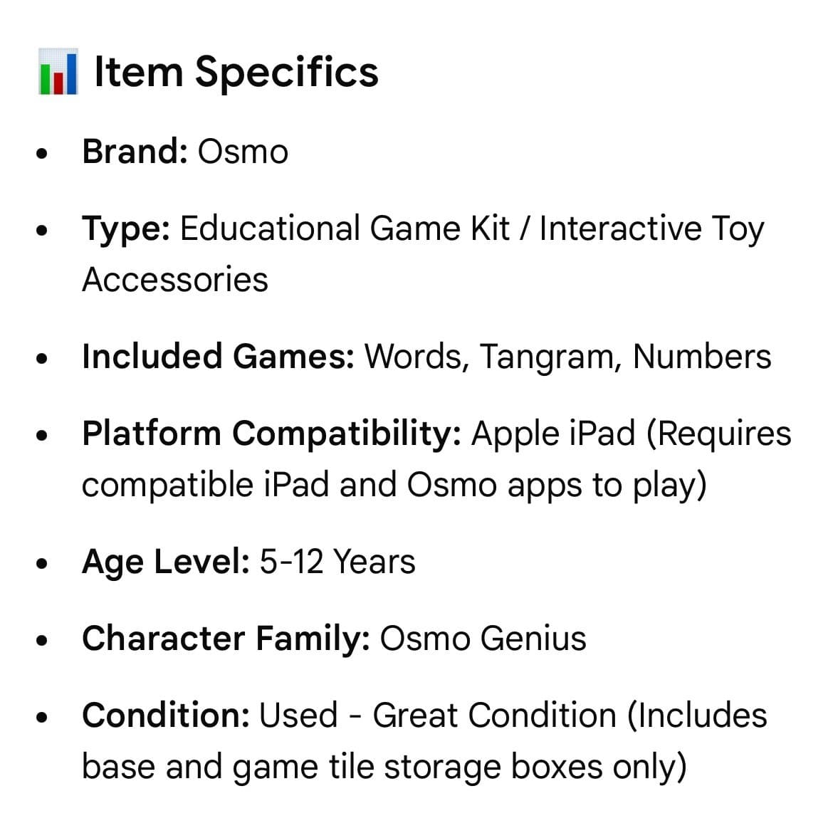 Osmo Genius Starter Kit Base Words Numbers Tangram Educational Game Set Toy - Thumbnail 2