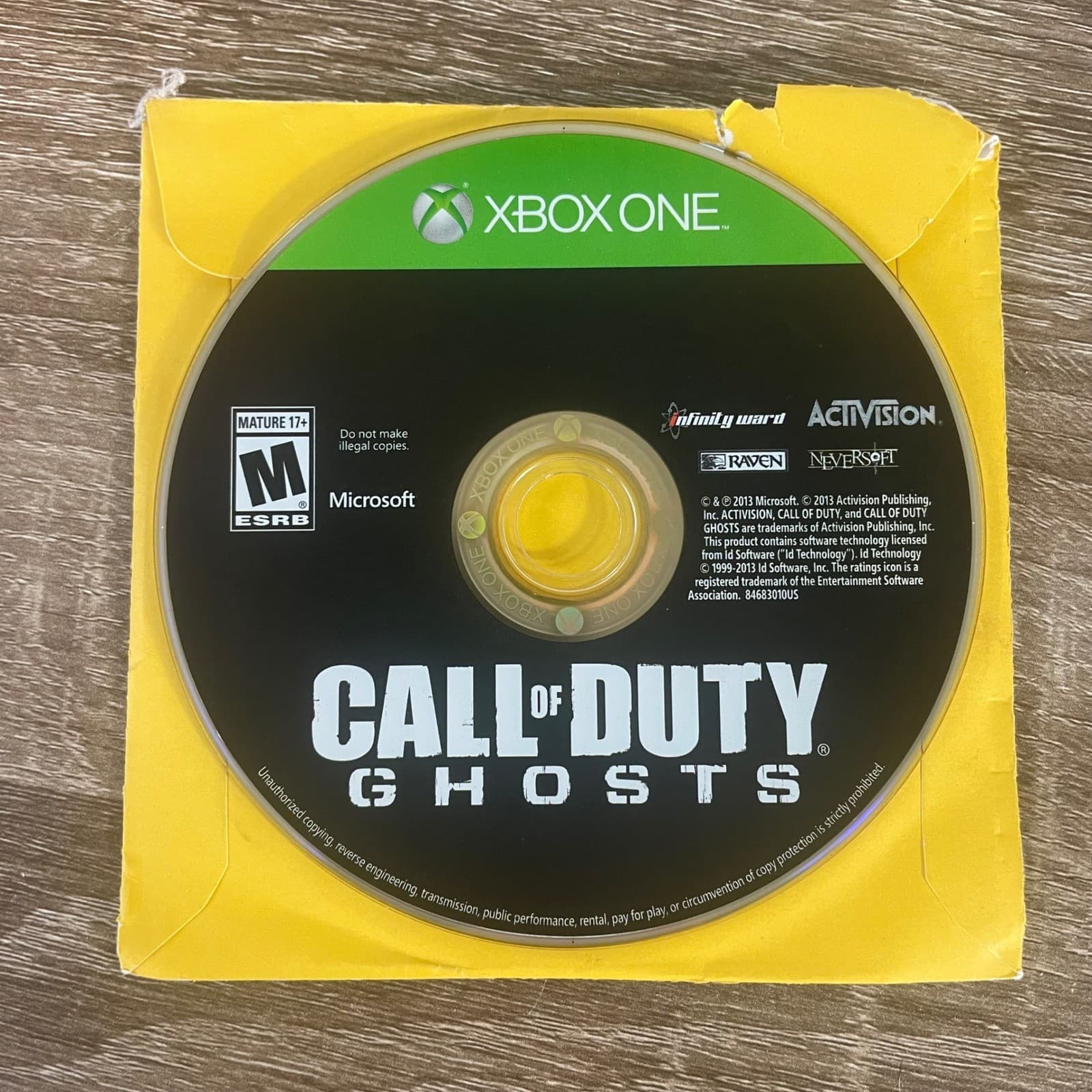 Call of Duty Ghosts Microsoft Xbox One 2013 Activision FPS Video Game Disc Only - Thumbnail 3