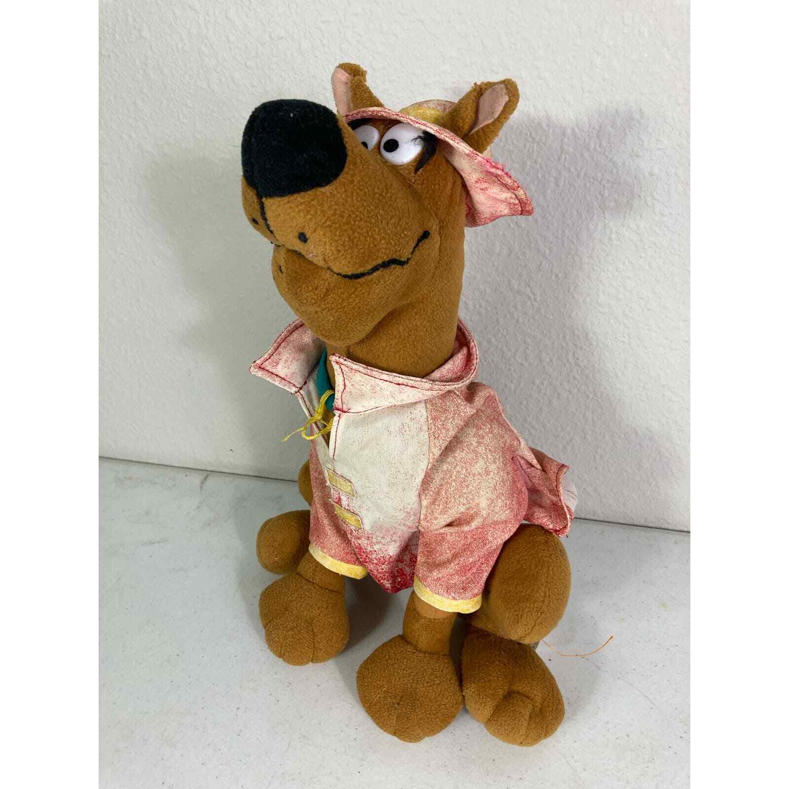 Vintage 1998 Scooby Doo Plush Red Raincoat Hat 13 Cartoon Network Toy - Thumbnail 5