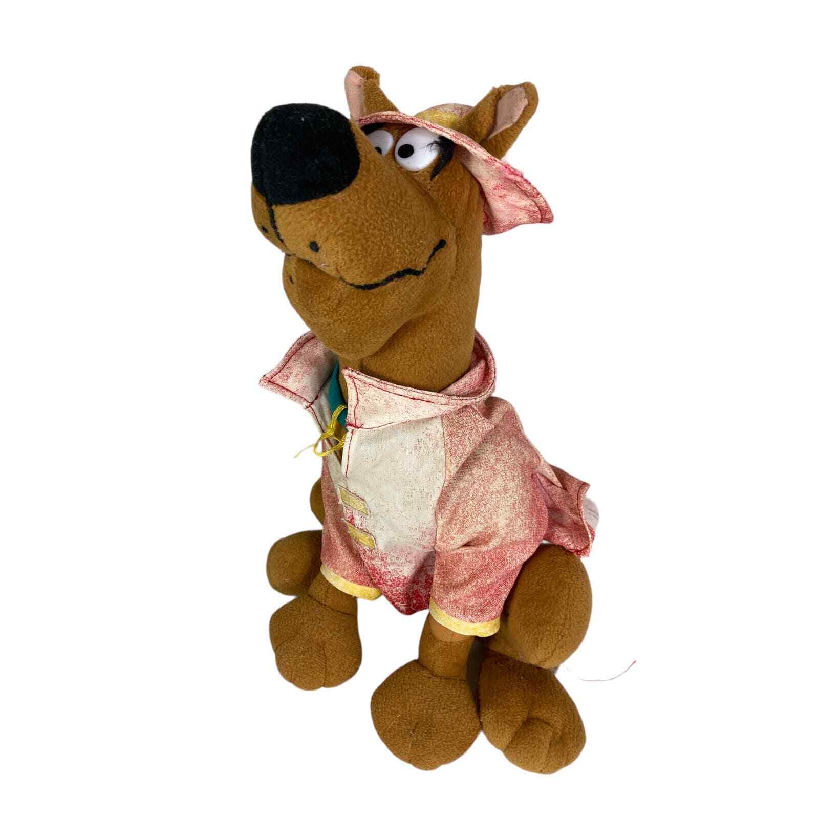 Vintage 1998 Scooby Doo Plush Red Raincoat Hat 13 Cartoon Network Toy - Thumbnail 2