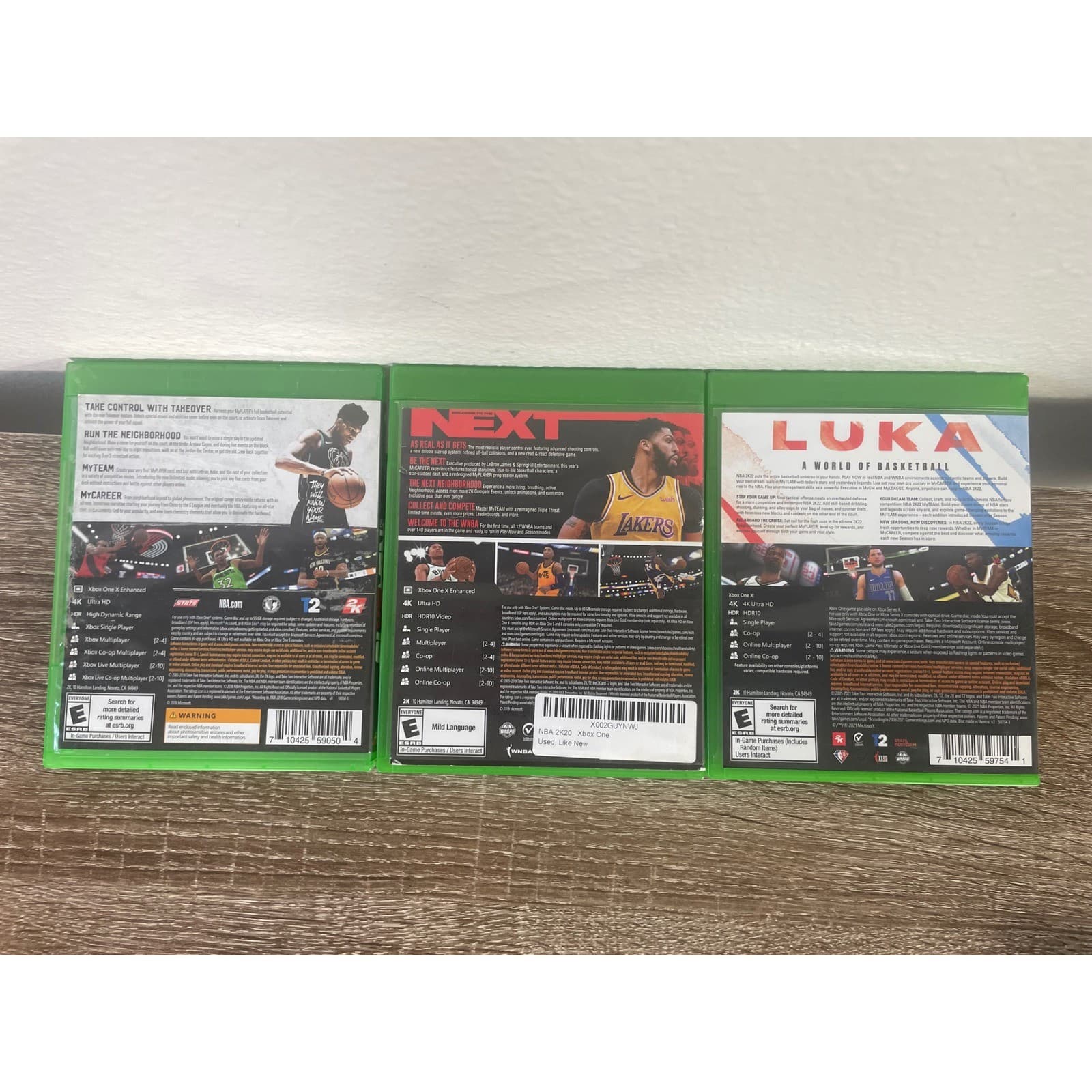 NBA 2K19 2K20 2K22 Xbox One Game Lot 2K Sports Basketball Giannis Davis Luka - Thumbnail 6