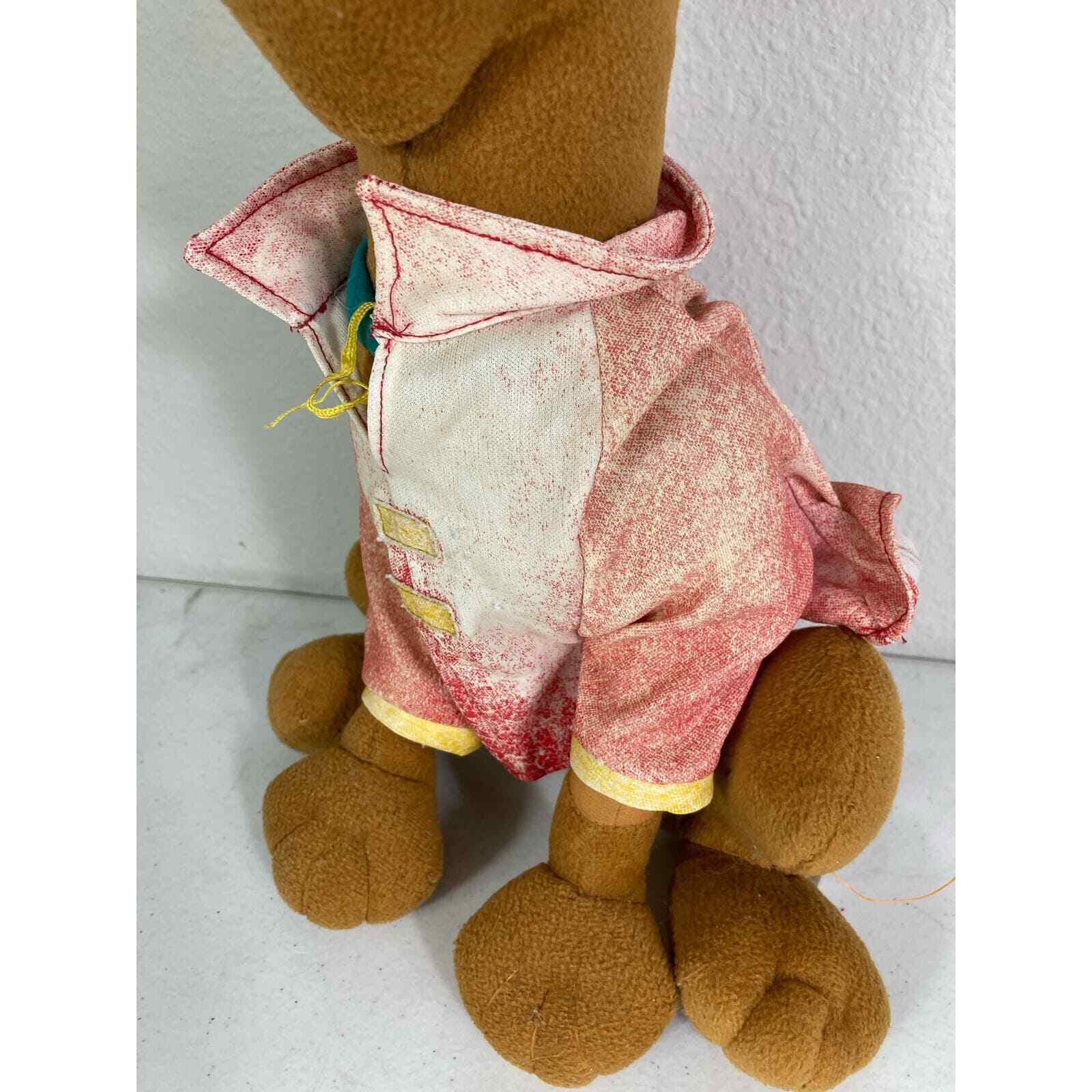 Vintage 1998 Scooby Doo Plush Red Raincoat Hat 13 Cartoon Network Toy - Thumbnail 6