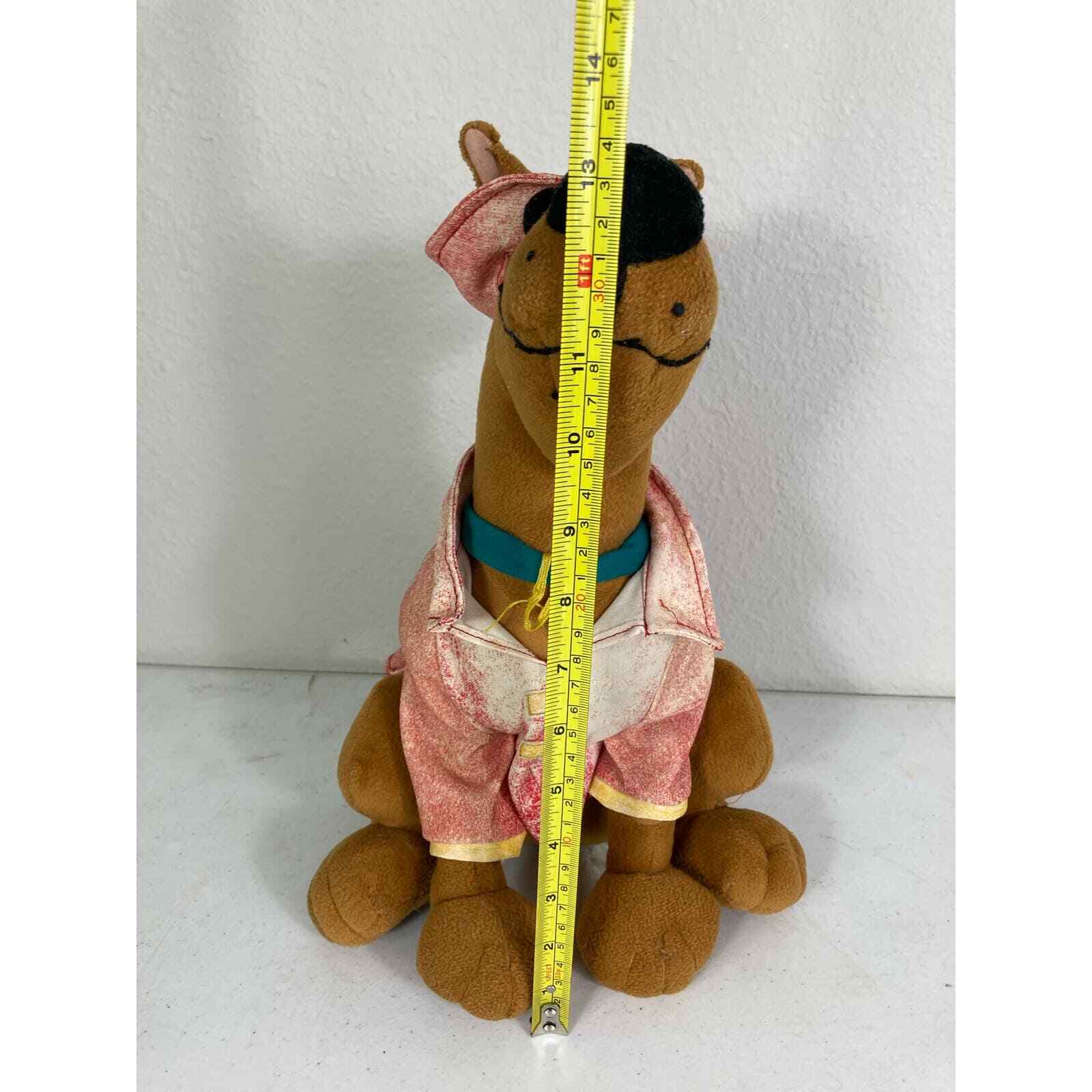 Vintage 1998 Scooby Doo Plush Red Raincoat Hat 13 Cartoon Network Toy - Thumbnail 3