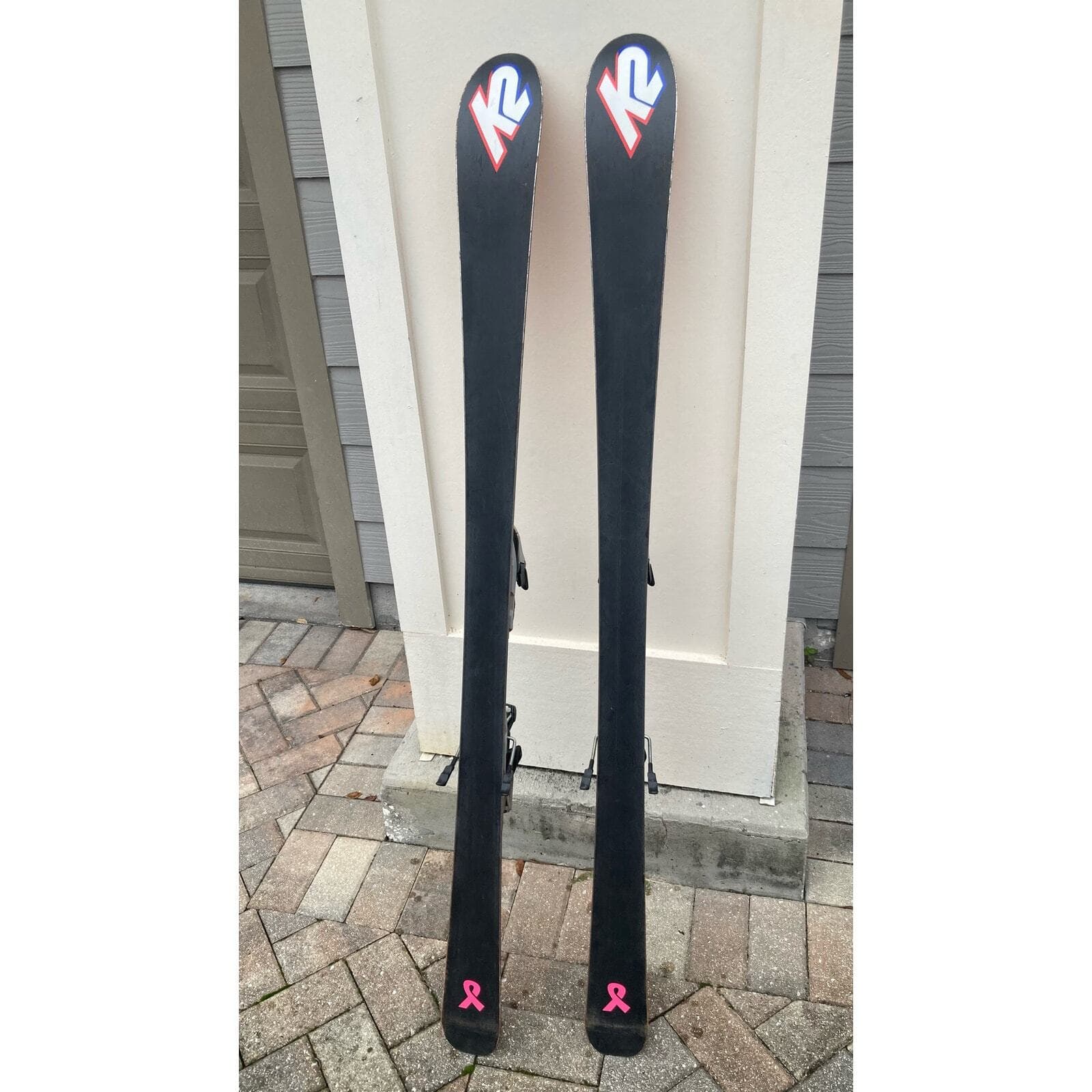 K2 Burnin Luv Women's 146cm Carving Skis Orange Beginner Intermediate Ski Set - Thumbnail 21