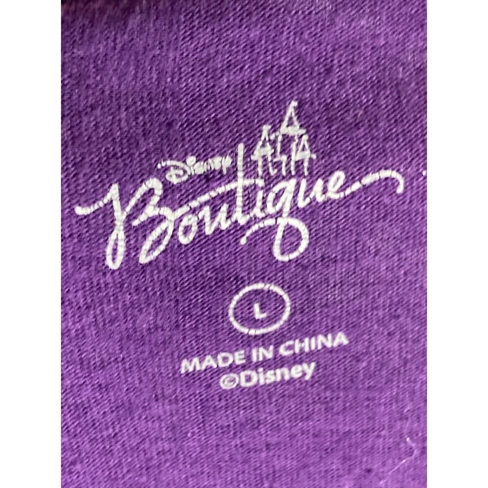 Disney Boutique Women's Evil Queen T-Shirt Purple Lattice Cutout Lace-Up Size L - Thumbnail 2