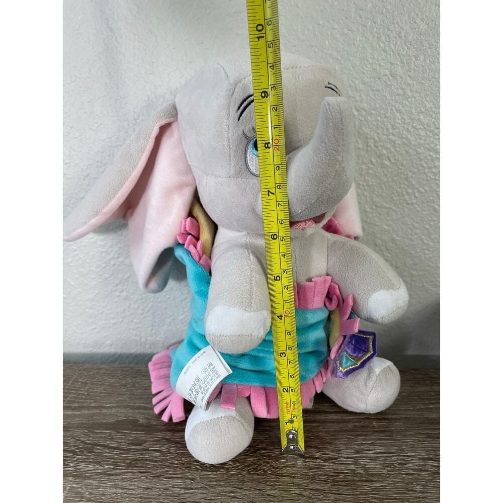Disney Babies Dumbo Elephant Plush Disney Parks Turquoise Dress Doll Toy - Thumbnail 3