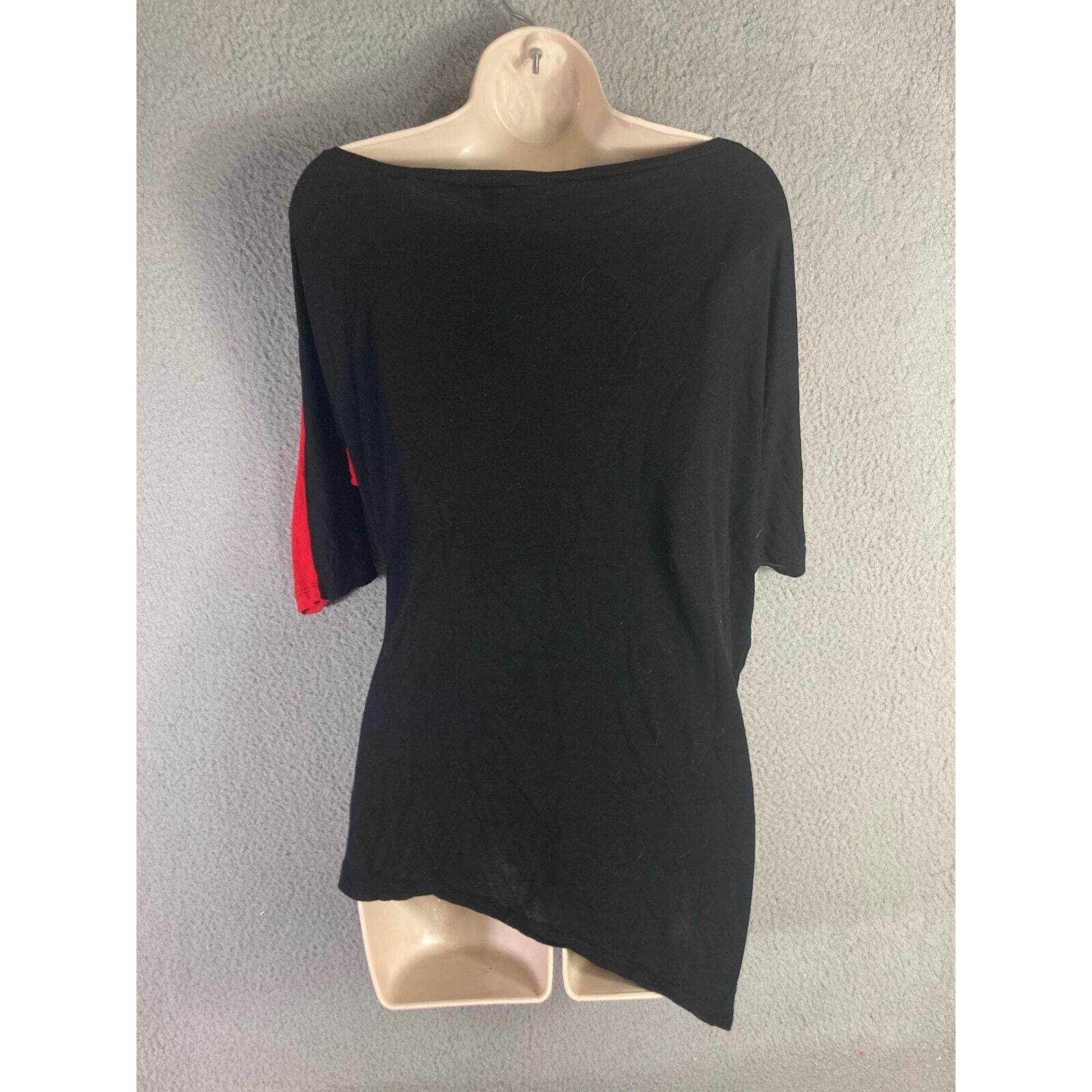 Bongo Shirt Womens XL Colorblock Tunic Top Glitter Sparkle 3/4 Dolman Sleeve - Thumbnail 8