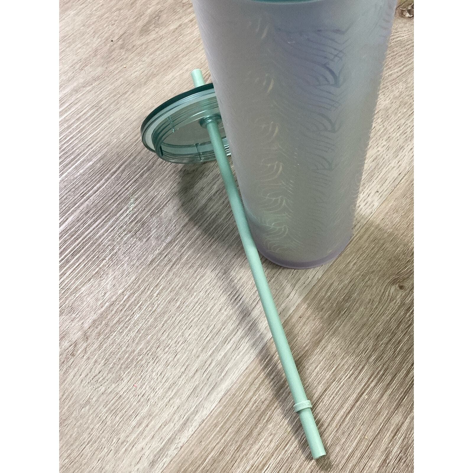 Starbucks Mermaid Tail Cup Venti Tumbler Mint Green Iridescent 24oz - Thumbnail 8