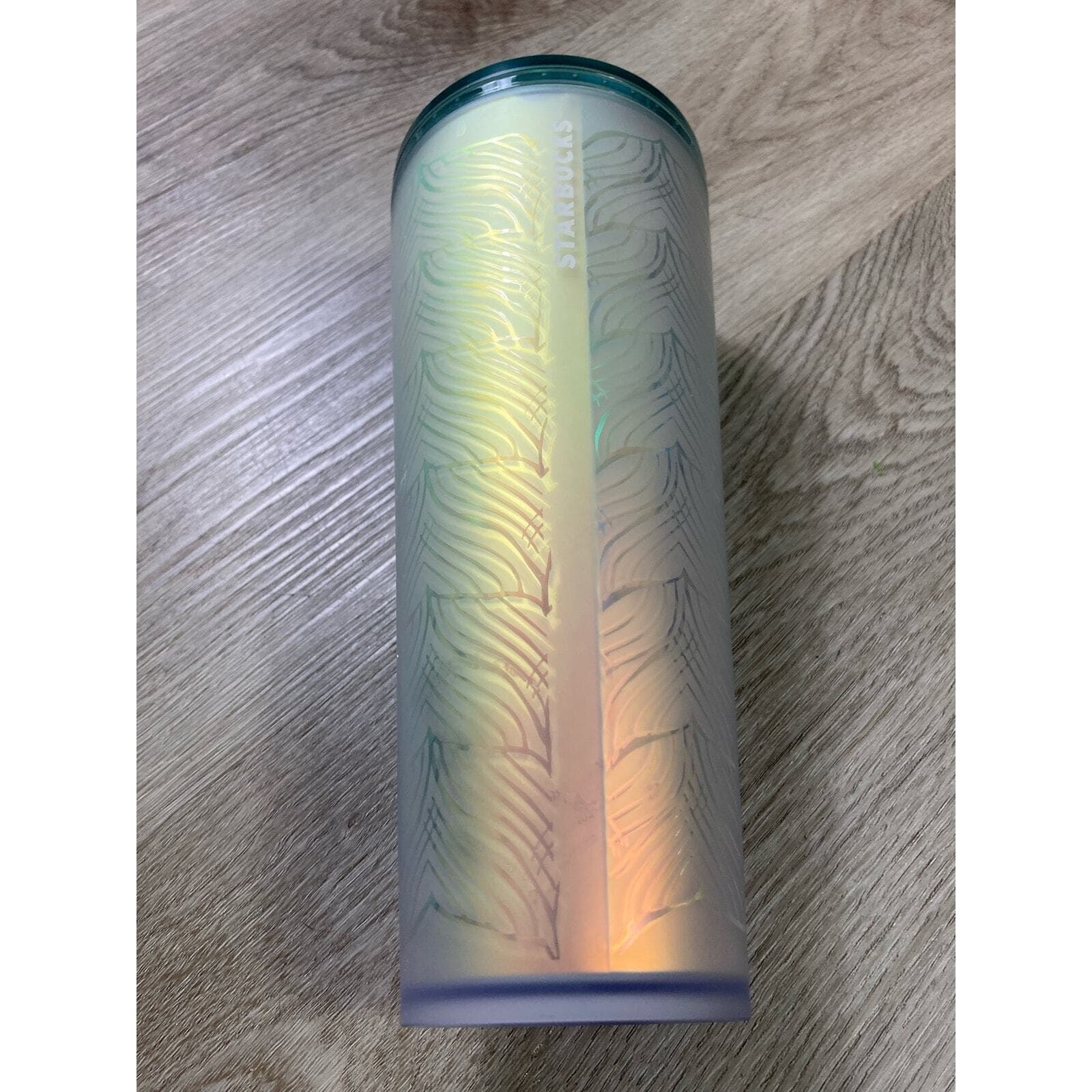 Starbucks Mermaid Tail Cup Venti Tumbler Mint Green Iridescent 24oz - Thumbnail 3
