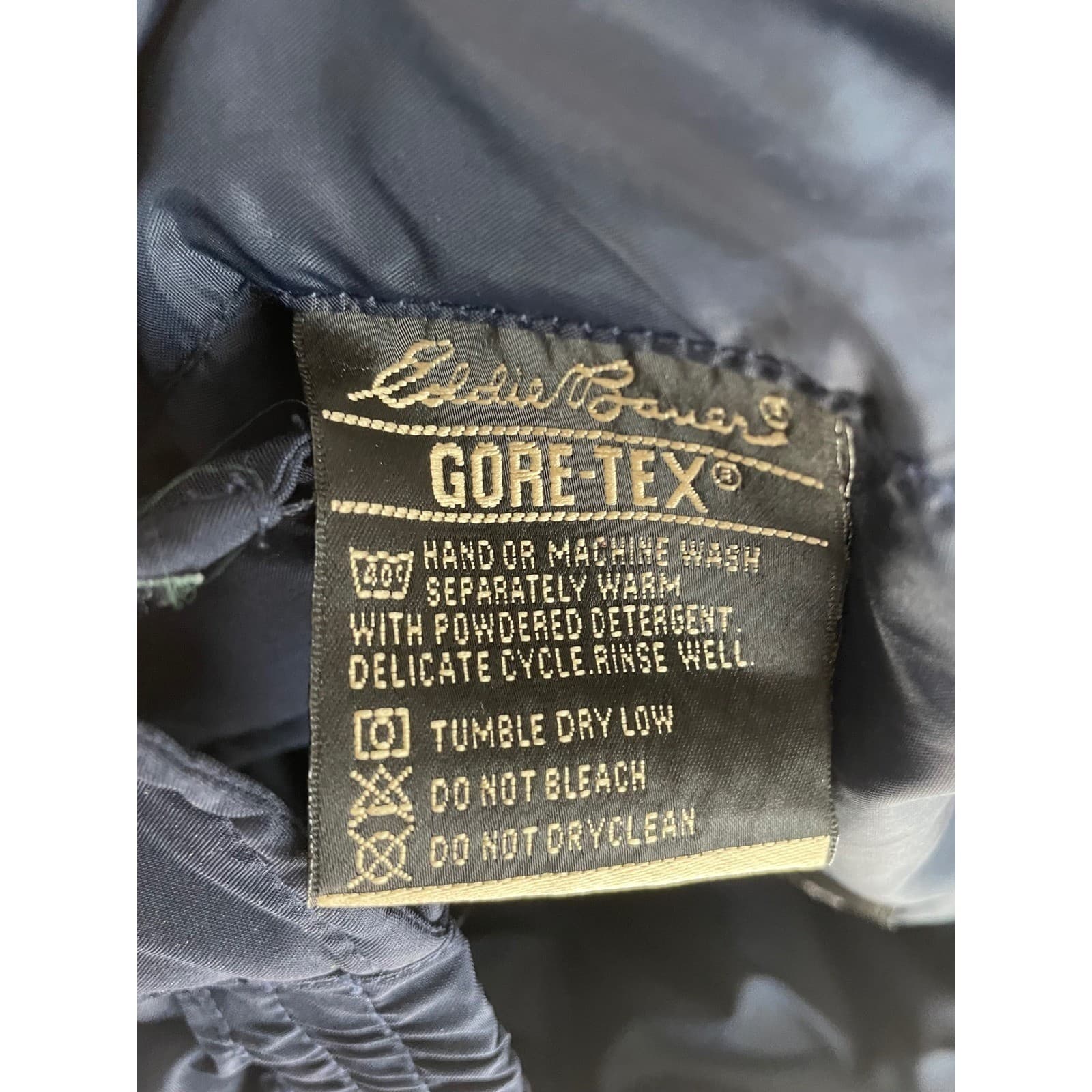 Eddie Bauer Vintage EBTEK Gore-Tex Mens Navy Blue Snow Ski Pants L Snowboard - Thumbnail 4
