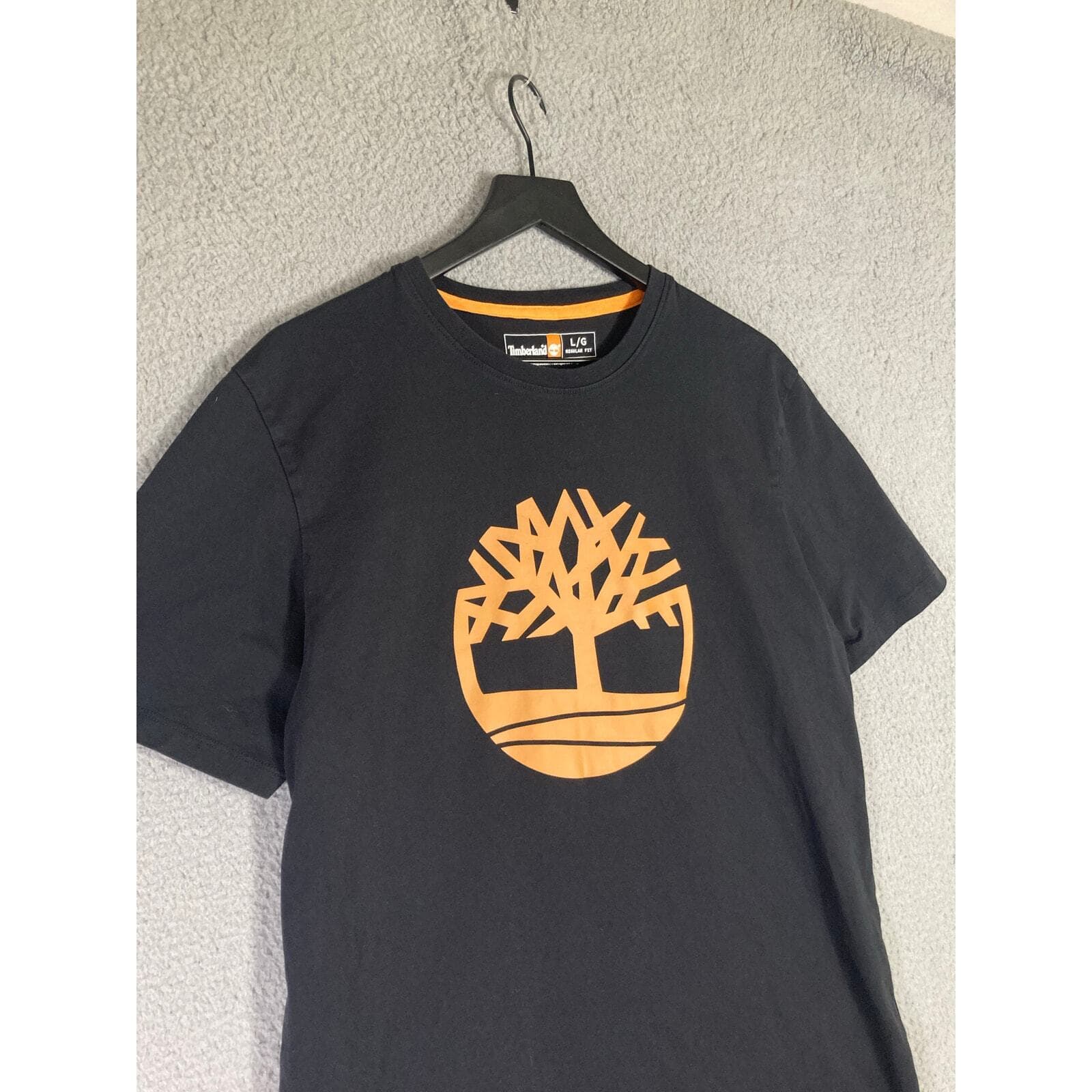 Timberland Men's Black Graphic Print T-Shirt Size L Short Sleeve Casual - Thumbnail 4