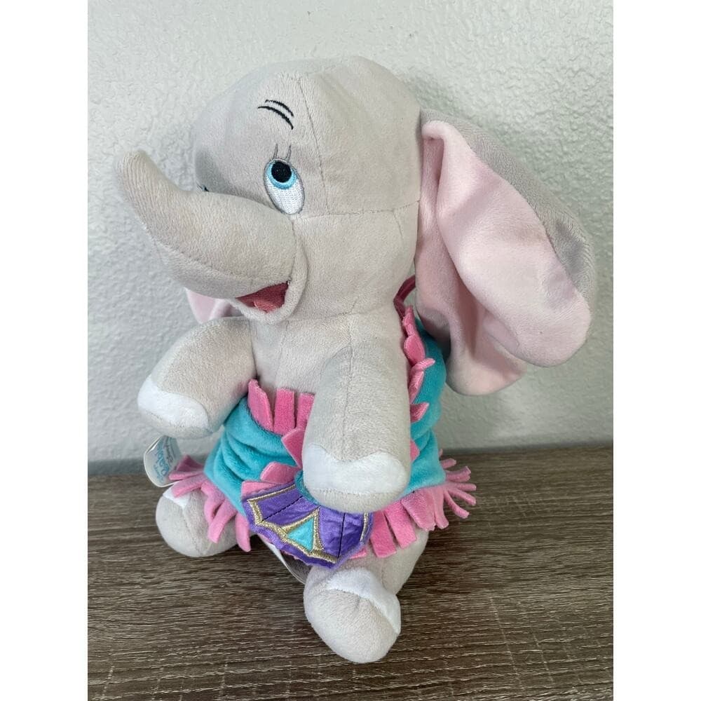 Disney Babies Dumbo Elephant Plush Disney Parks Turquoise Dress Doll Toy - Thumbnail 6