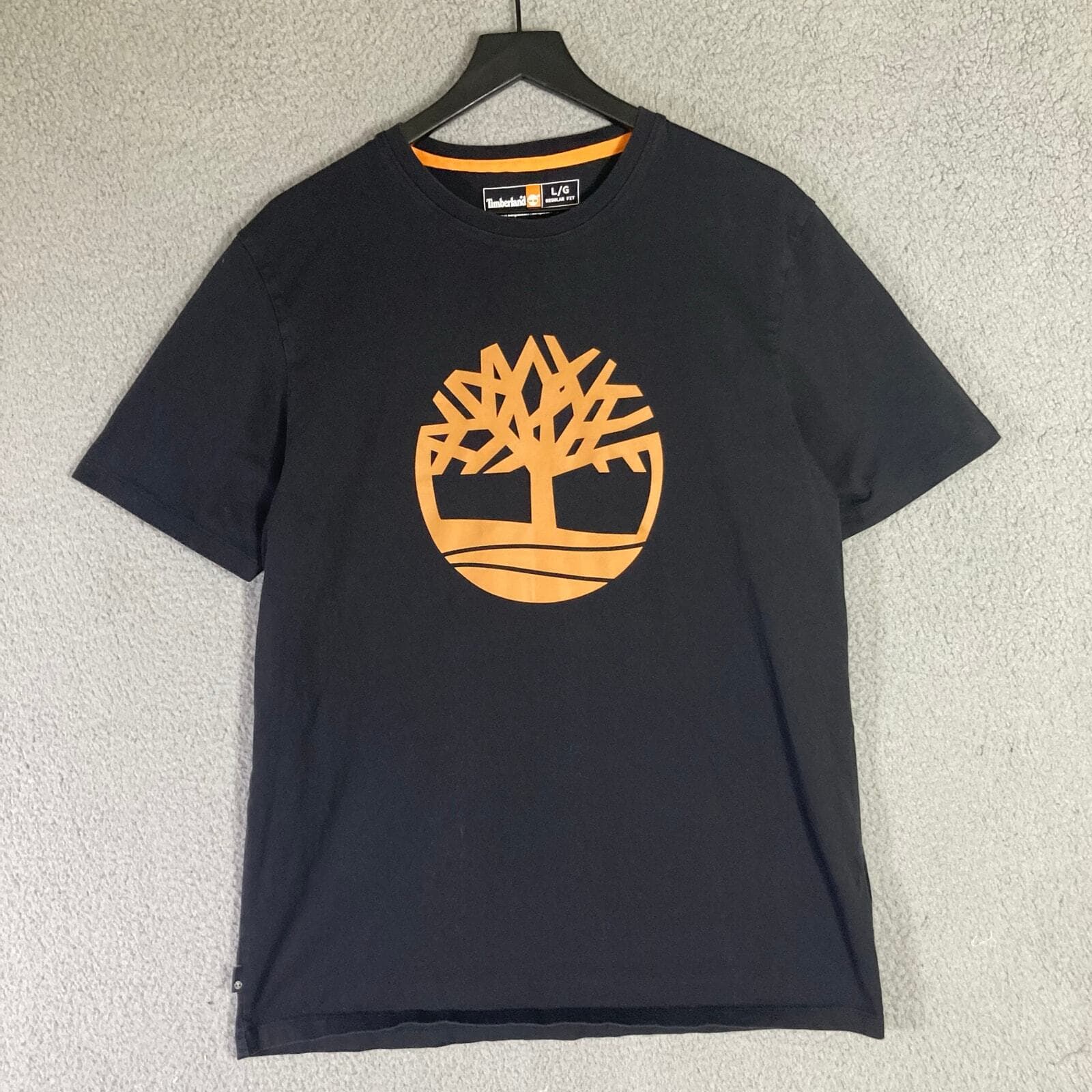 Timberland Men's Black Graphic Print T-Shirt Size L Short Sleeve Casual - Thumbnail 2