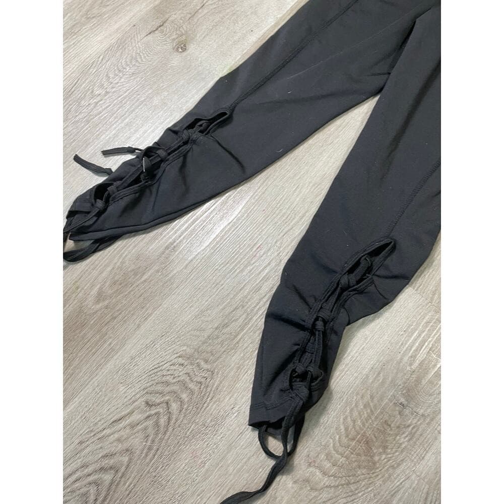 Women's Black Jogger Pants Stretch Drawstring Waistband Ankle Cuff Athletic S - Thumbnail 8