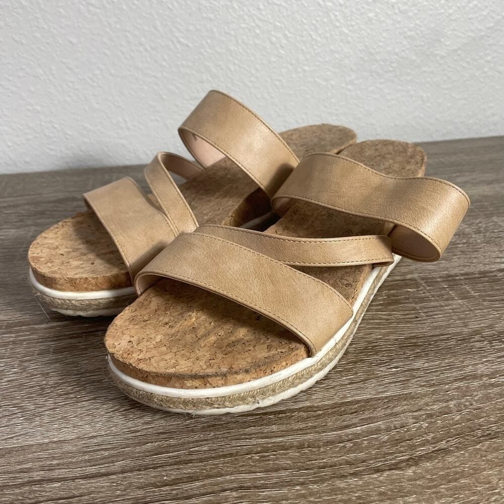 Lauren Blakwell Cindy Cork Platform Wedge Espadrille Sandals - Size 9.5M - Thumbnail 2