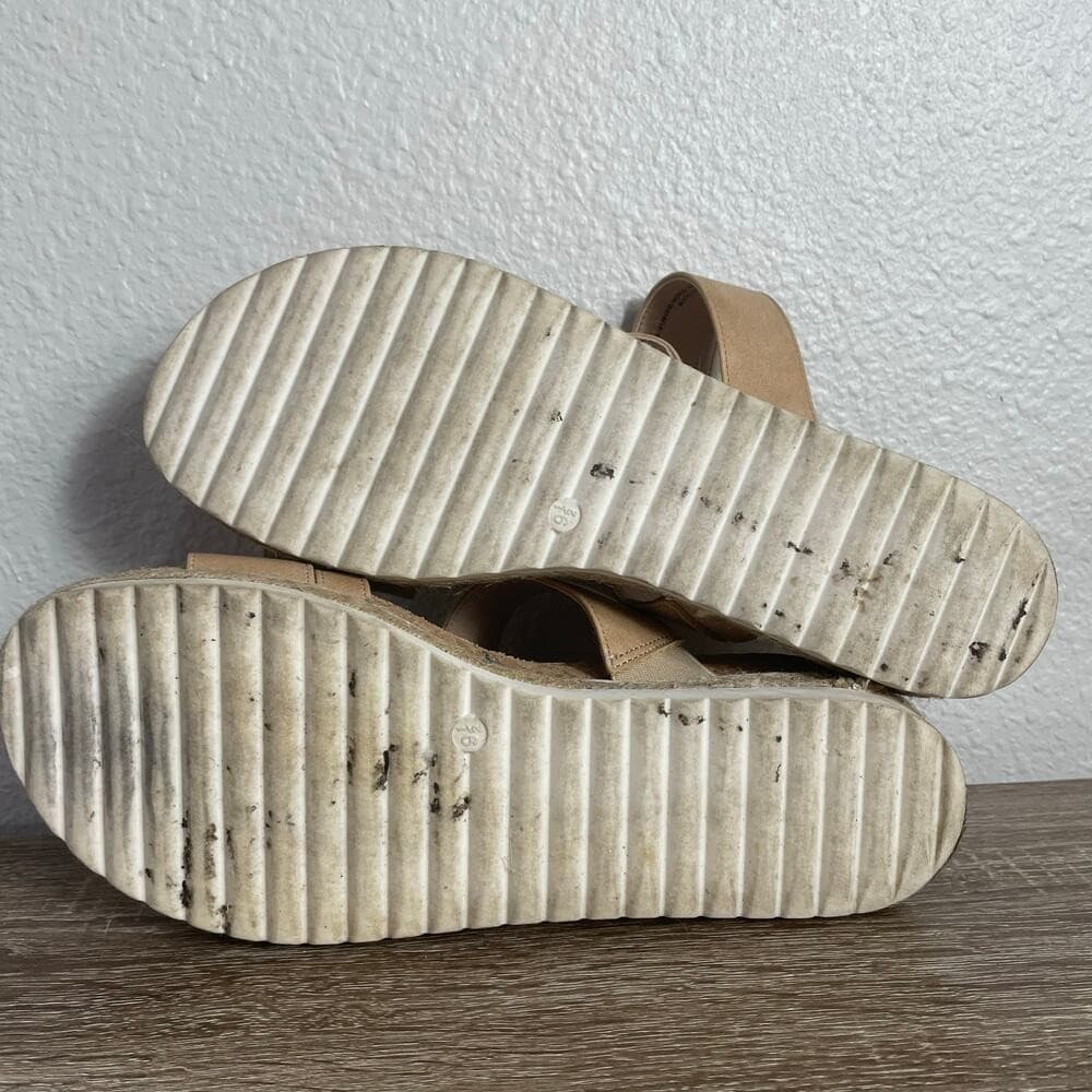 Lauren Blakwell Cindy Cork Platform Wedge Espadrille Sandals - Size 9.5M - Thumbnail 3