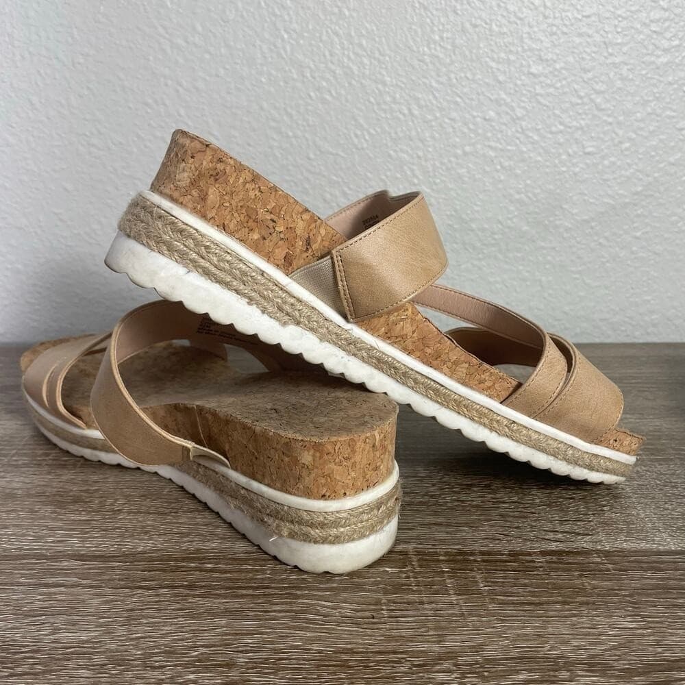 Lauren Blakwell Cindy Cork Platform Wedge Espadrille Sandals - Size 9.5M - Thumbnail 4