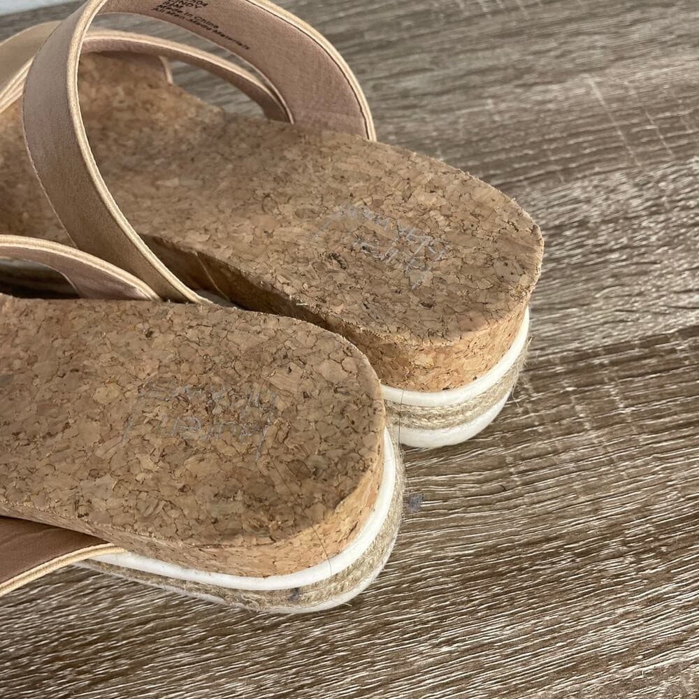 Lauren Blakwell Cindy Cork Platform Wedge Espadrille Sandals - Size 9.5M - Thumbnail 7