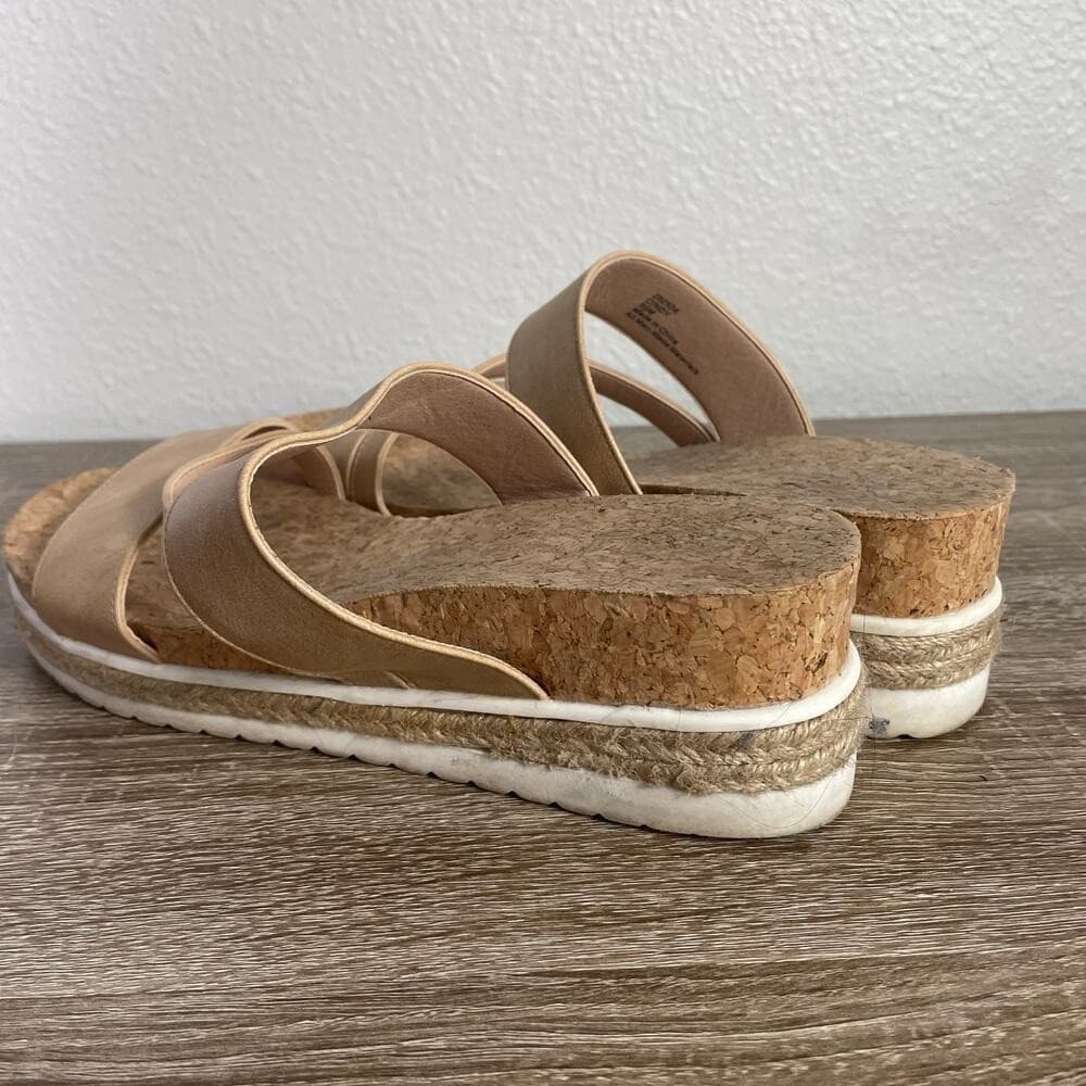 Lauren Blakwell Cindy Cork Platform Wedge Espadrille Sandals - Size 9.5M - Thumbnail 9