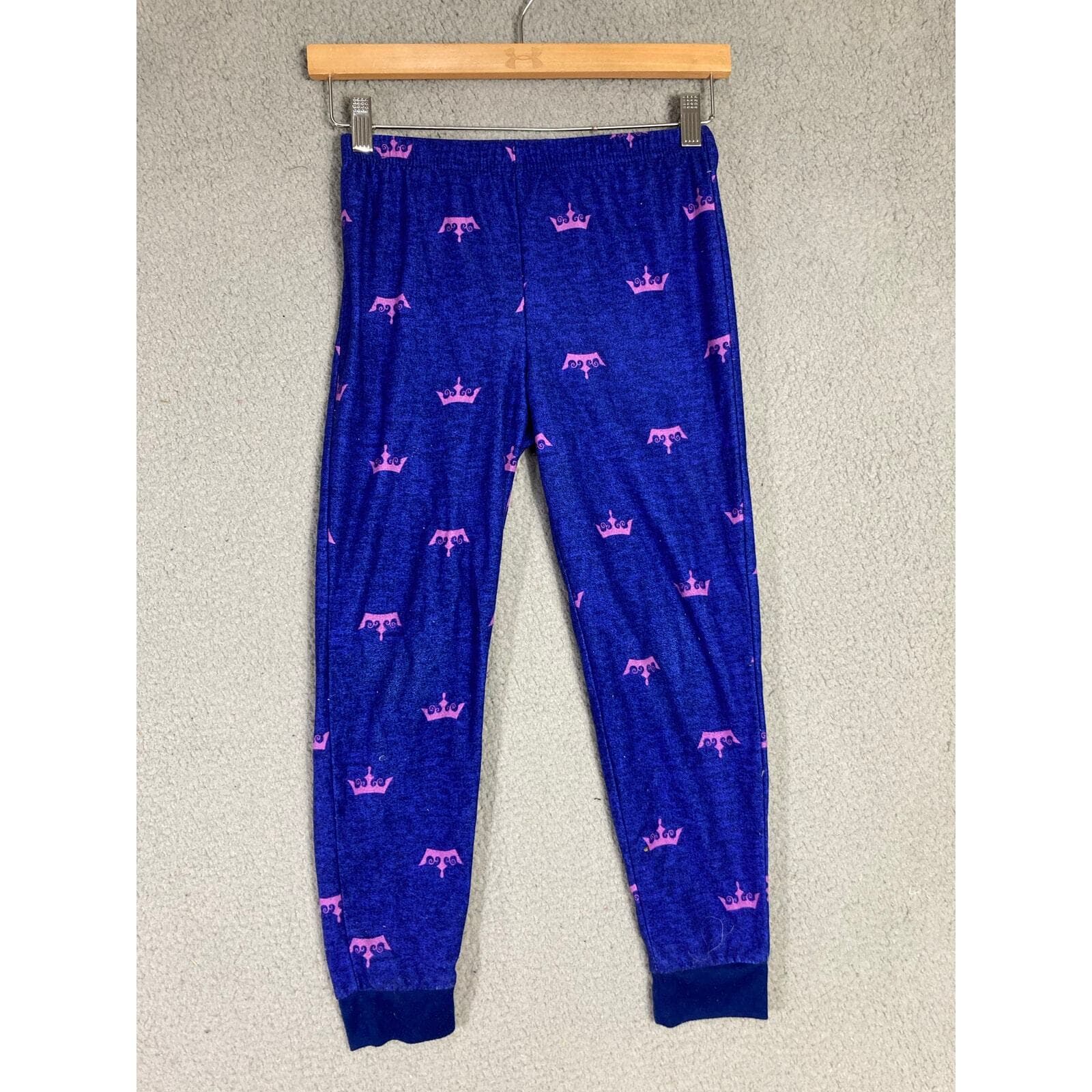 Disney Princess Girls Pajama Set Size M Blue Multicolored Print - Thumbnail 4