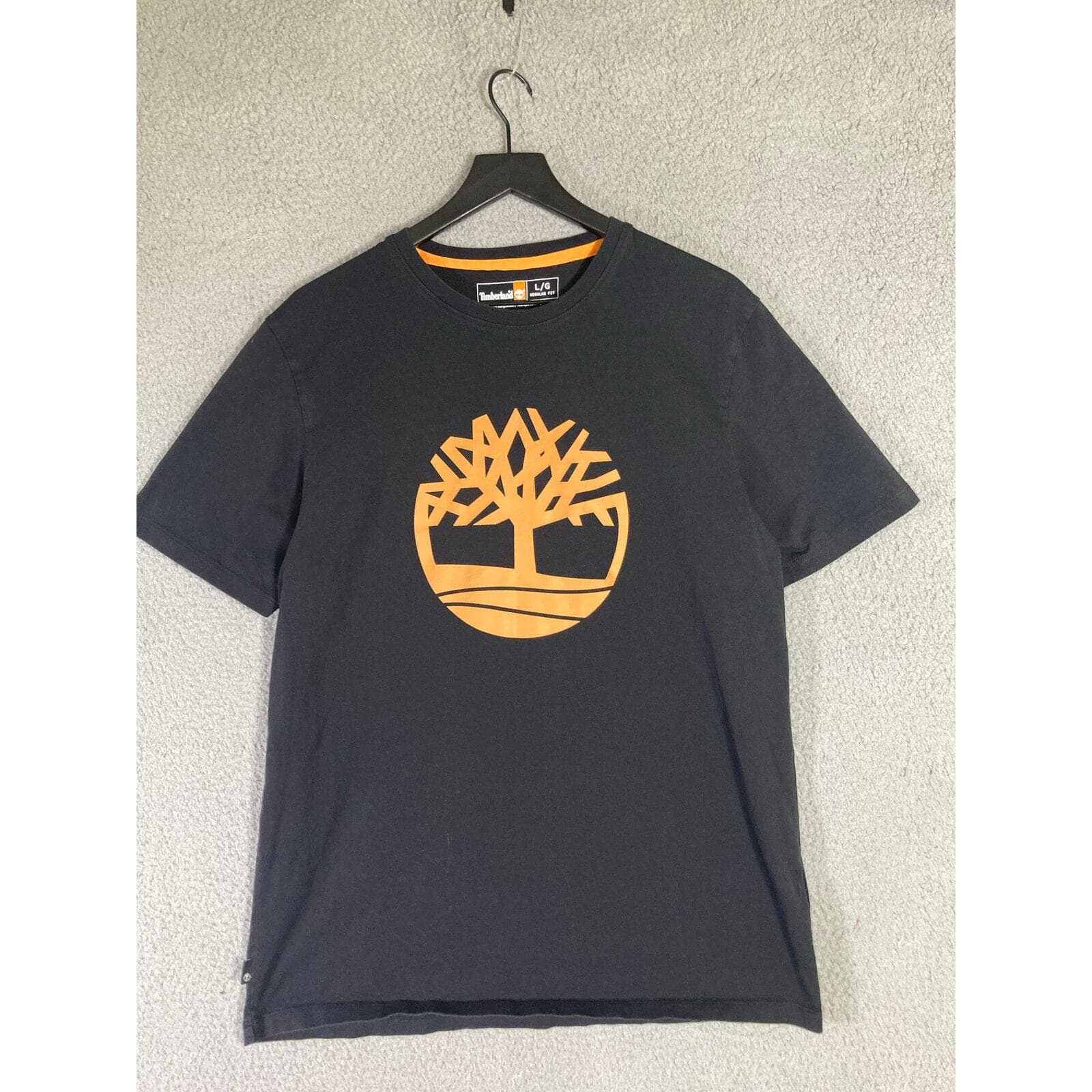 Timberland Men's Black Graphic Print T-Shirt Size L Short Sleeve Casual - Thumbnail 3