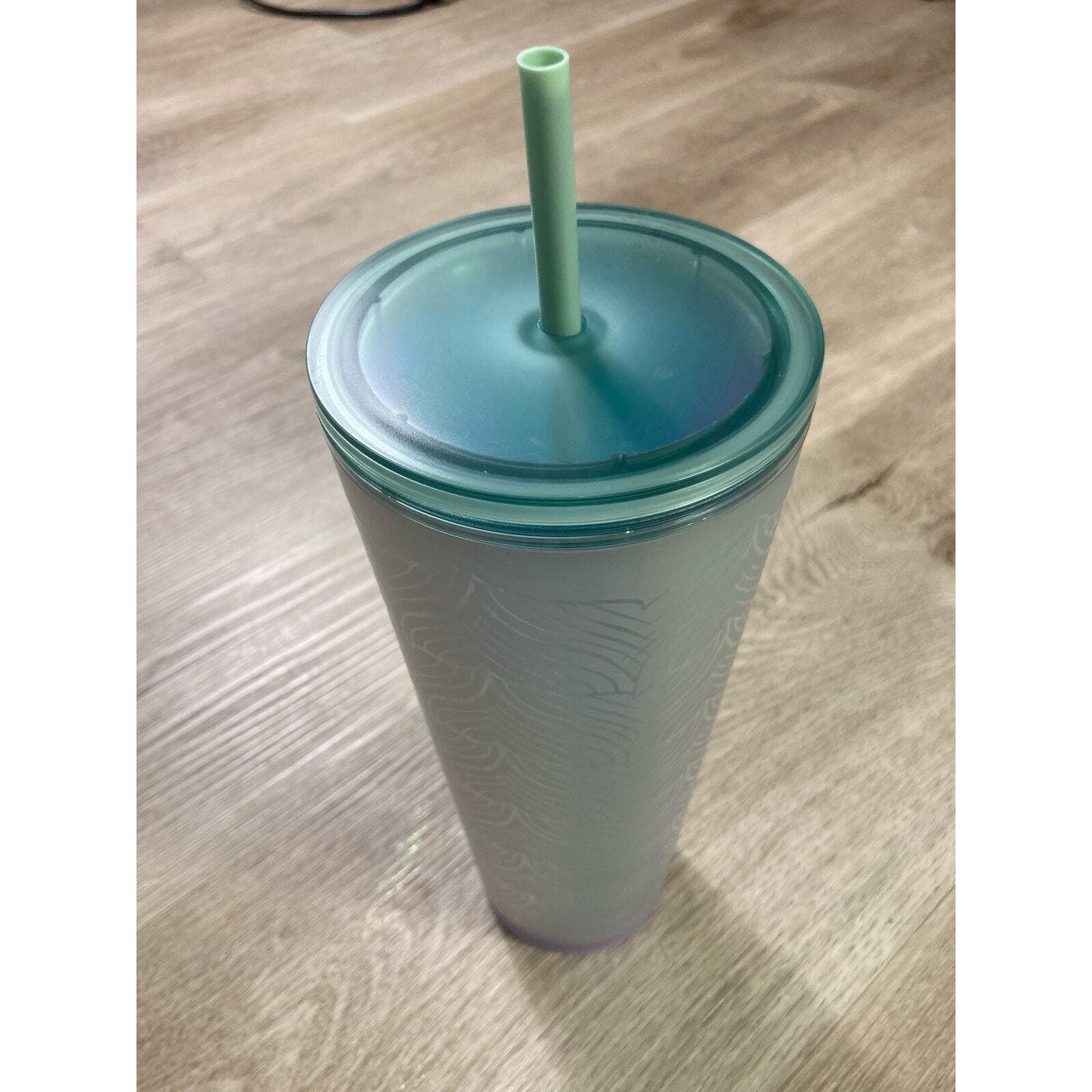 Starbucks Mermaid Tail Cup Venti Tumbler Mint Green Iridescent 24oz - Thumbnail 5