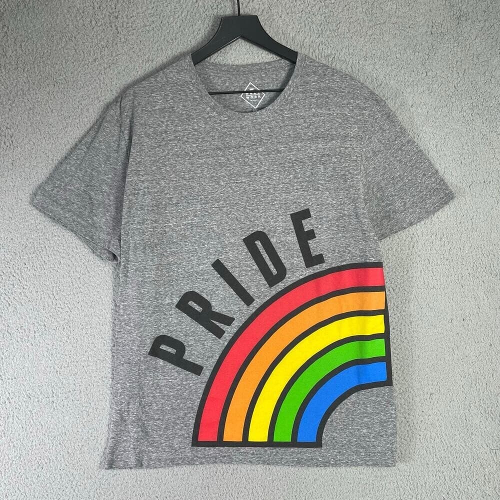 Well Worn Heather Gray PRIDE Rainbow Arc Graphic Short‑Sleeve T‑Shirt Size 2XL - Thumbnail 5