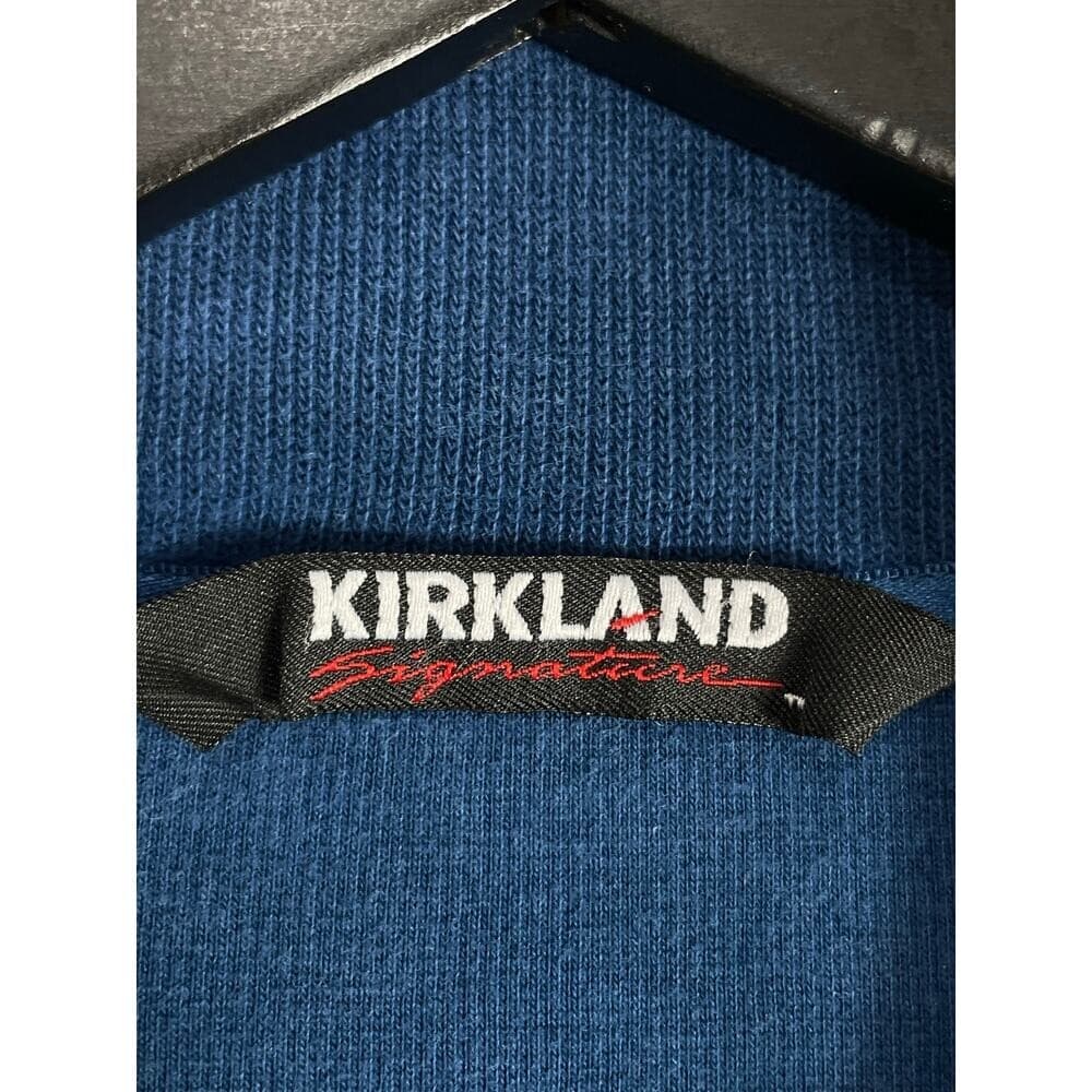 Kirkland Signature Mens Small Blue Full Zip Mock Neck Fleece Jacket Casual - Thumbnail 4