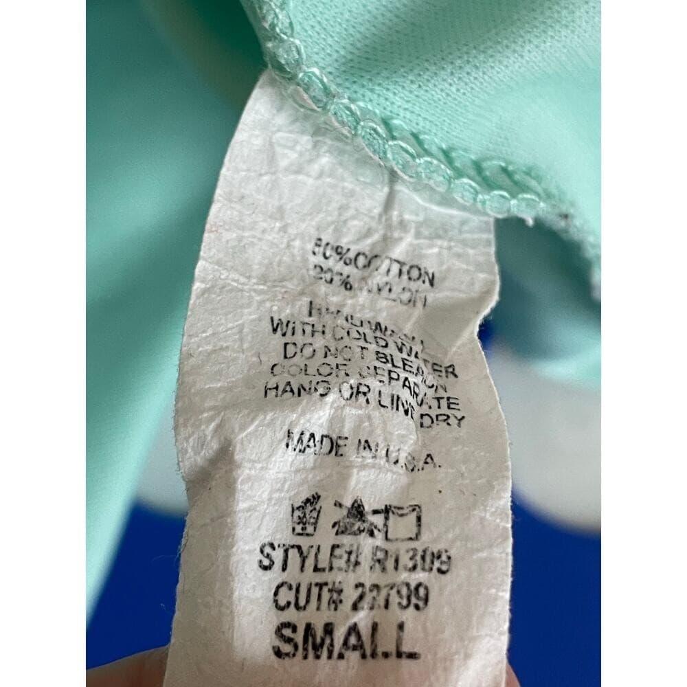 Womens Small Mint Green Lace Romper Spaghetti Strap Fit Flare Summer Outfit - Thumbnail 11