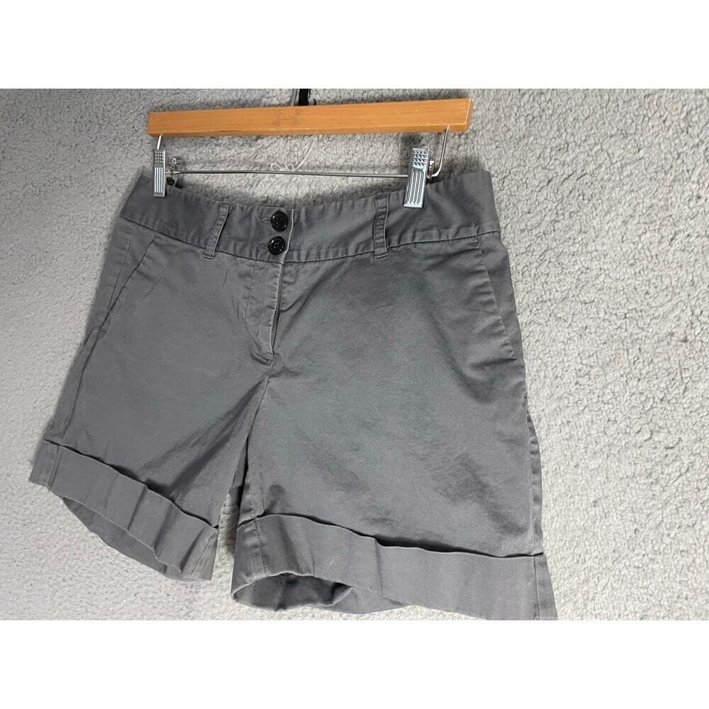Tommy Hilfiger Womens Gray Chino Shorts Size 8 Stretch Cotton Preppy Casual - Thumbnail 3