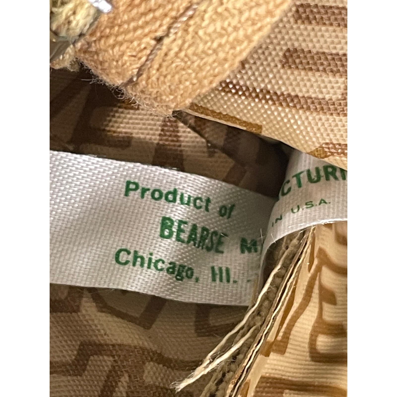 American Express Vintage Canvas Duffle Bag Beige Blue Logo Travel Weekender - Thumbnail 10